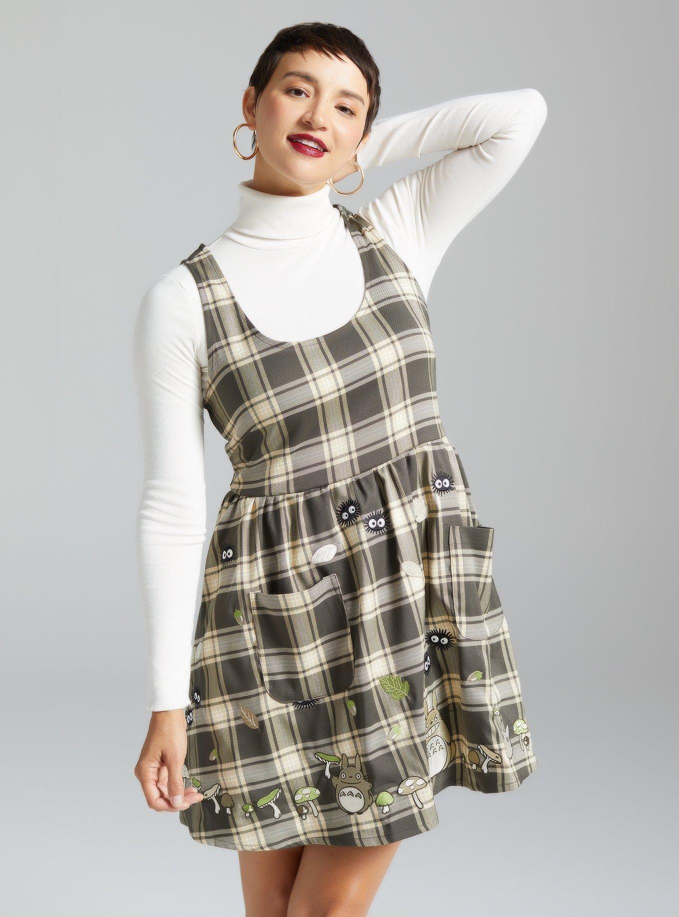 Her Universe Studio Ghibli My Neighbor Totoro Characters Plaid Tank Dress