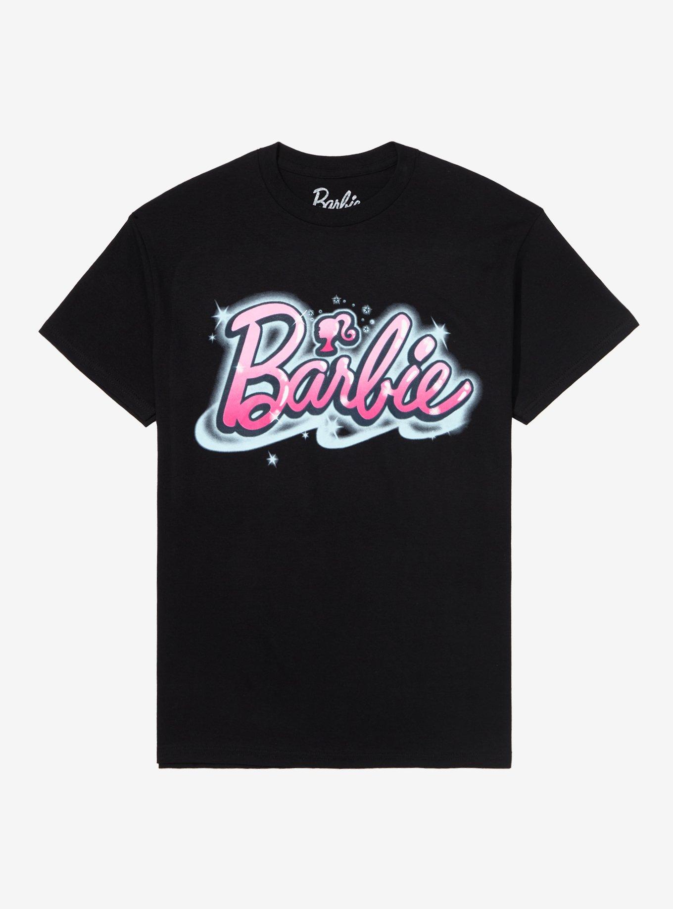 Hot Topic Barbie Glitter Car Boyfriend Fit Girls T-Shirt