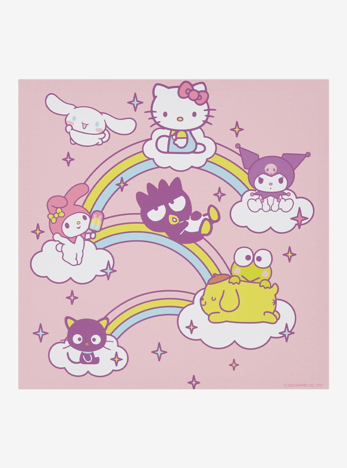 Hello Kitty And Friends Rainbow Pastel Canvas Wall Art
