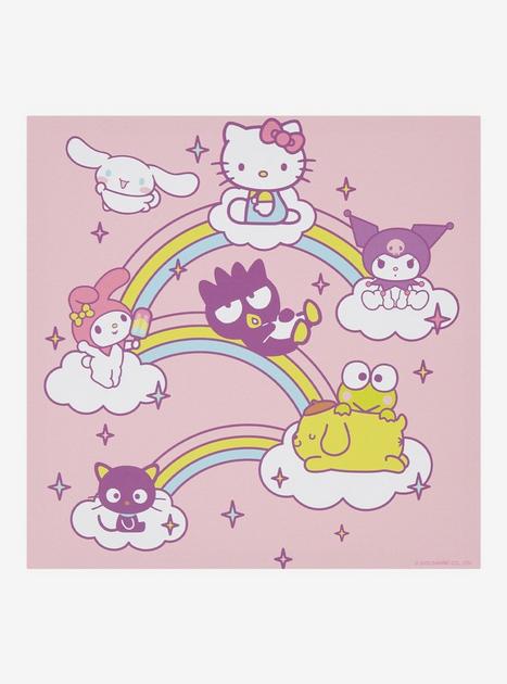 Hello Kitty And Friends Rainbow Pastel Canvas Wall Art | Hot