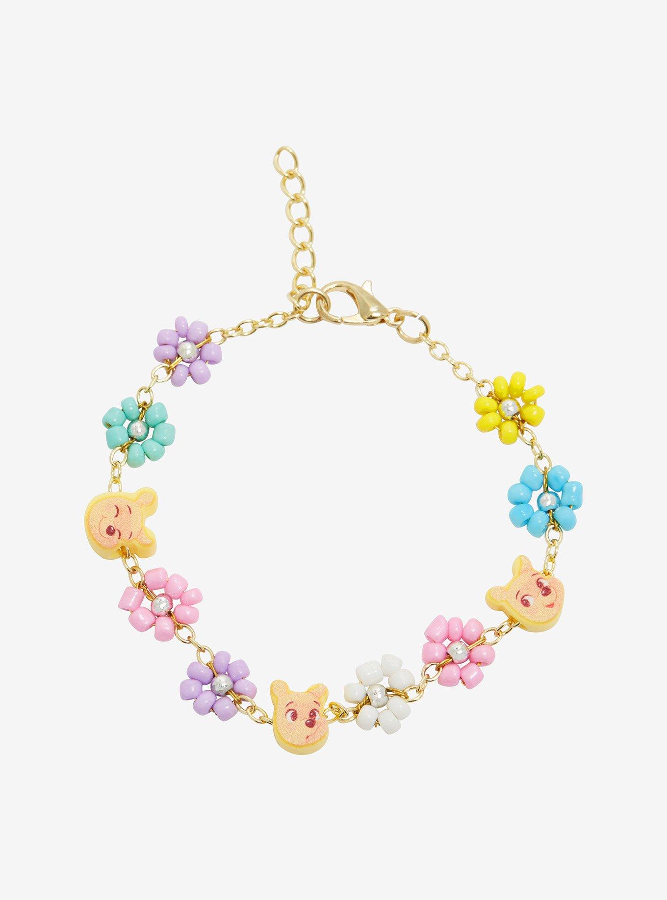 Disney 100 Winnie the Pooh Floral Pooh Bear Charm Bracelet - BoxLunch Exclusive, , hi-res