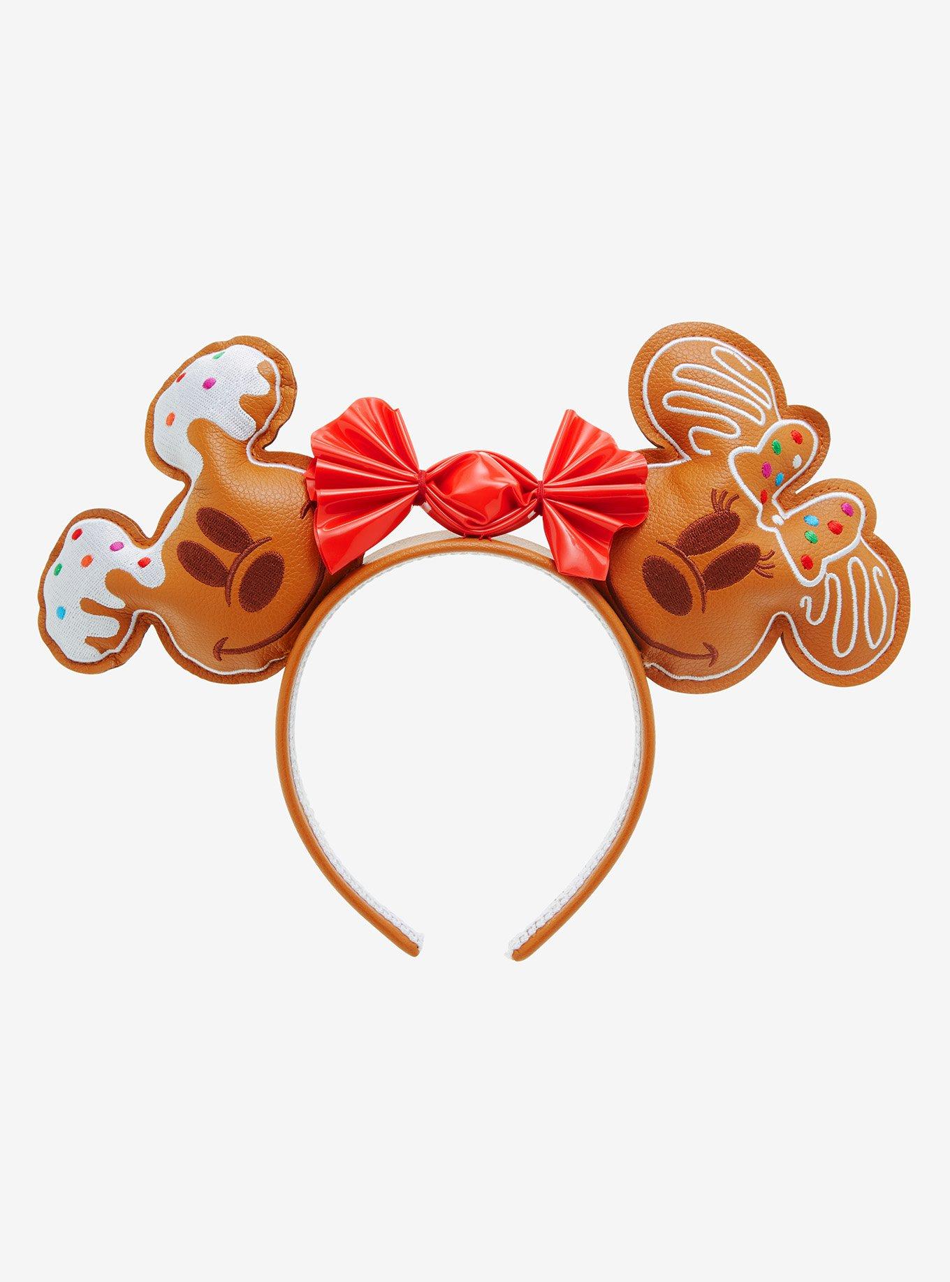 Disney Minnie Mouse Mickey & Minnie Gingerbread Ears Headband - BoxLunch Exclusive, , hi-res