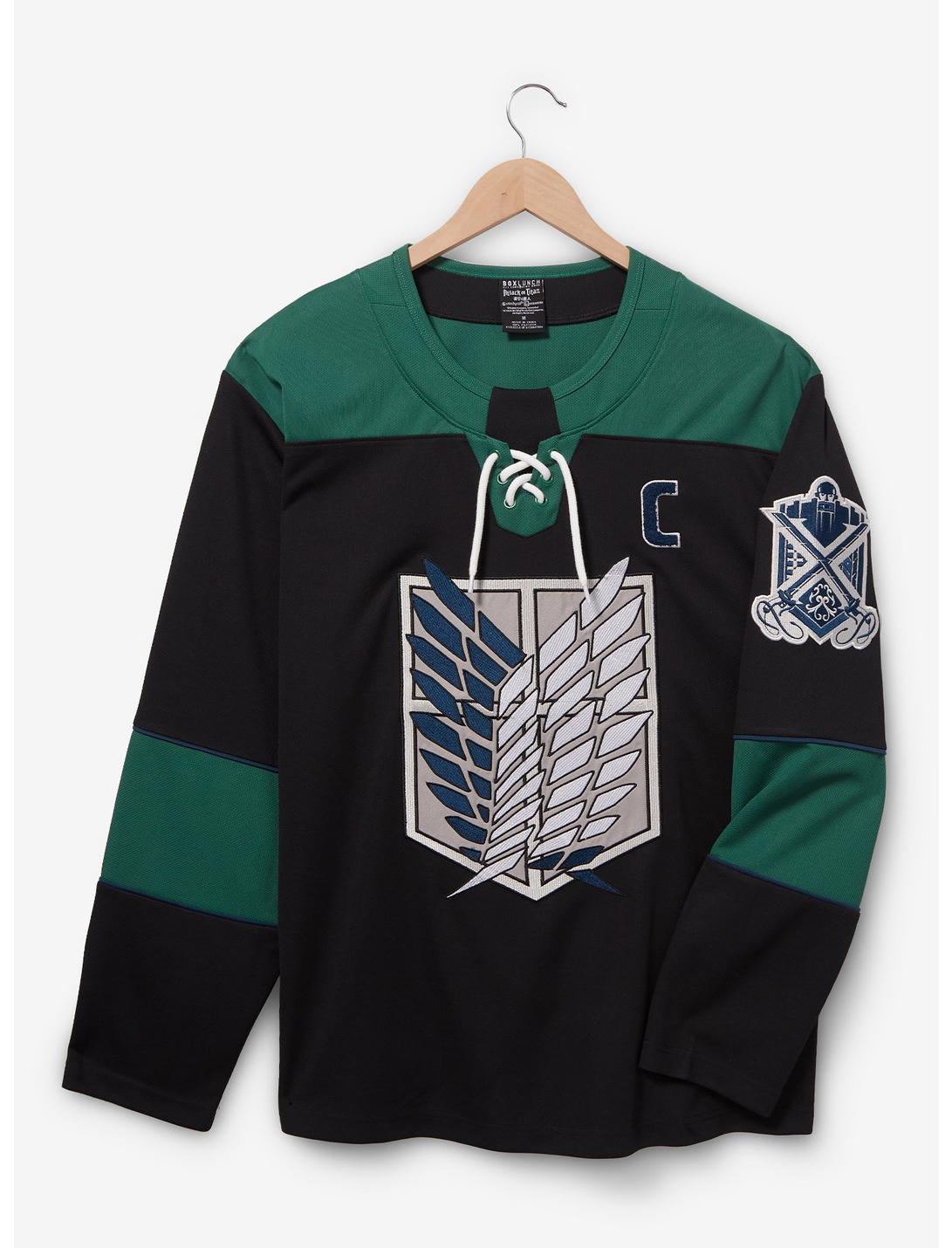 Attack on Titan Captain Levi Hockey Jersey - BoxLunch Exclusive, BLACK, hi-res