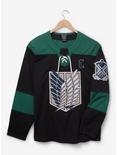 Attack on Titan Captain Levi Hockey Jersey - BoxLunch Exclusive, BLACK, hi-res