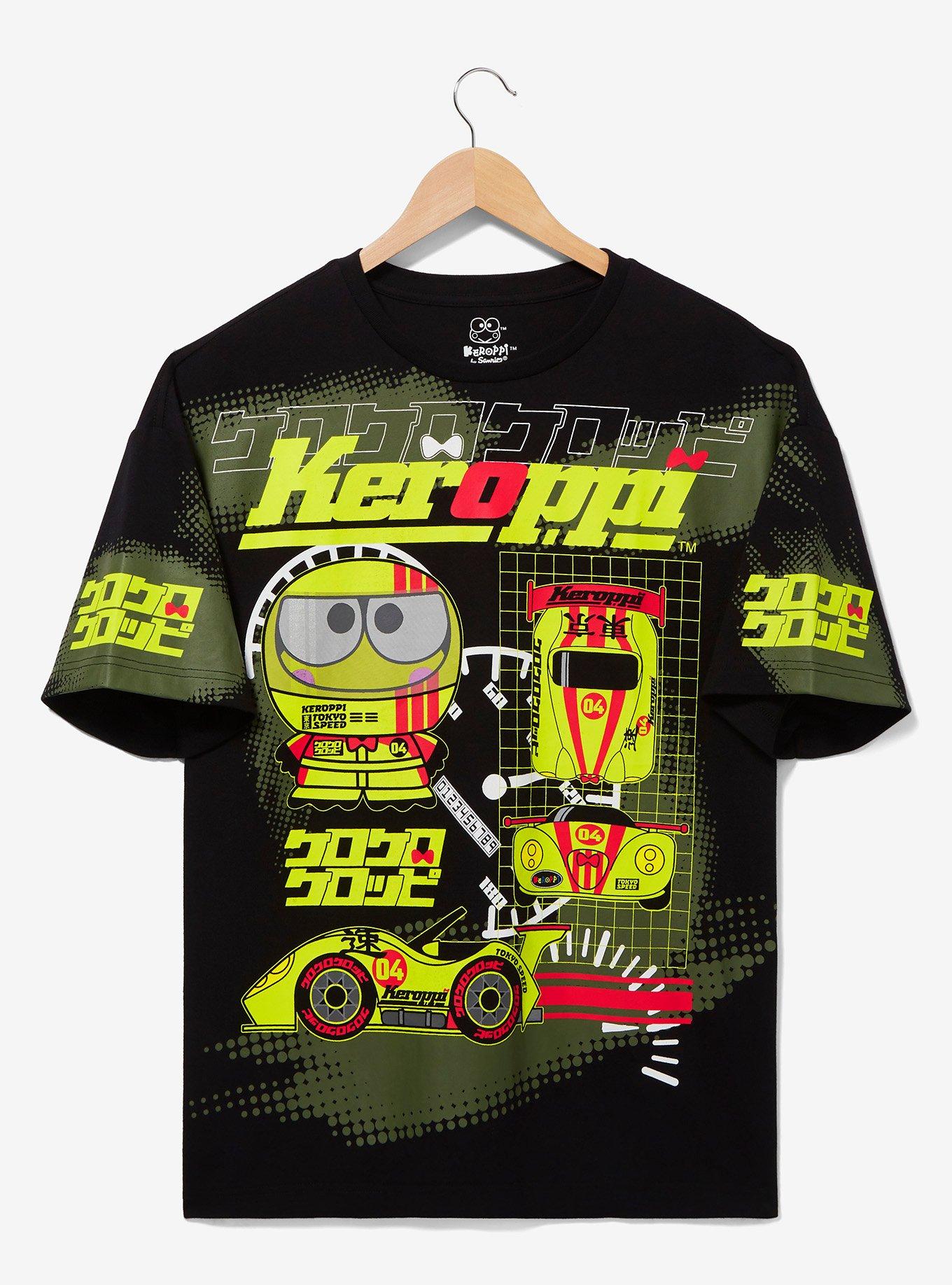 Sanrio Keroppi Racecar T-Shirt - BoxLunch Exclusive, BLACK, hi-res