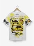 Sanrio Pompompurin Racecar T-Shirt - BoxLunch Exclusive, WHITE, hi-res