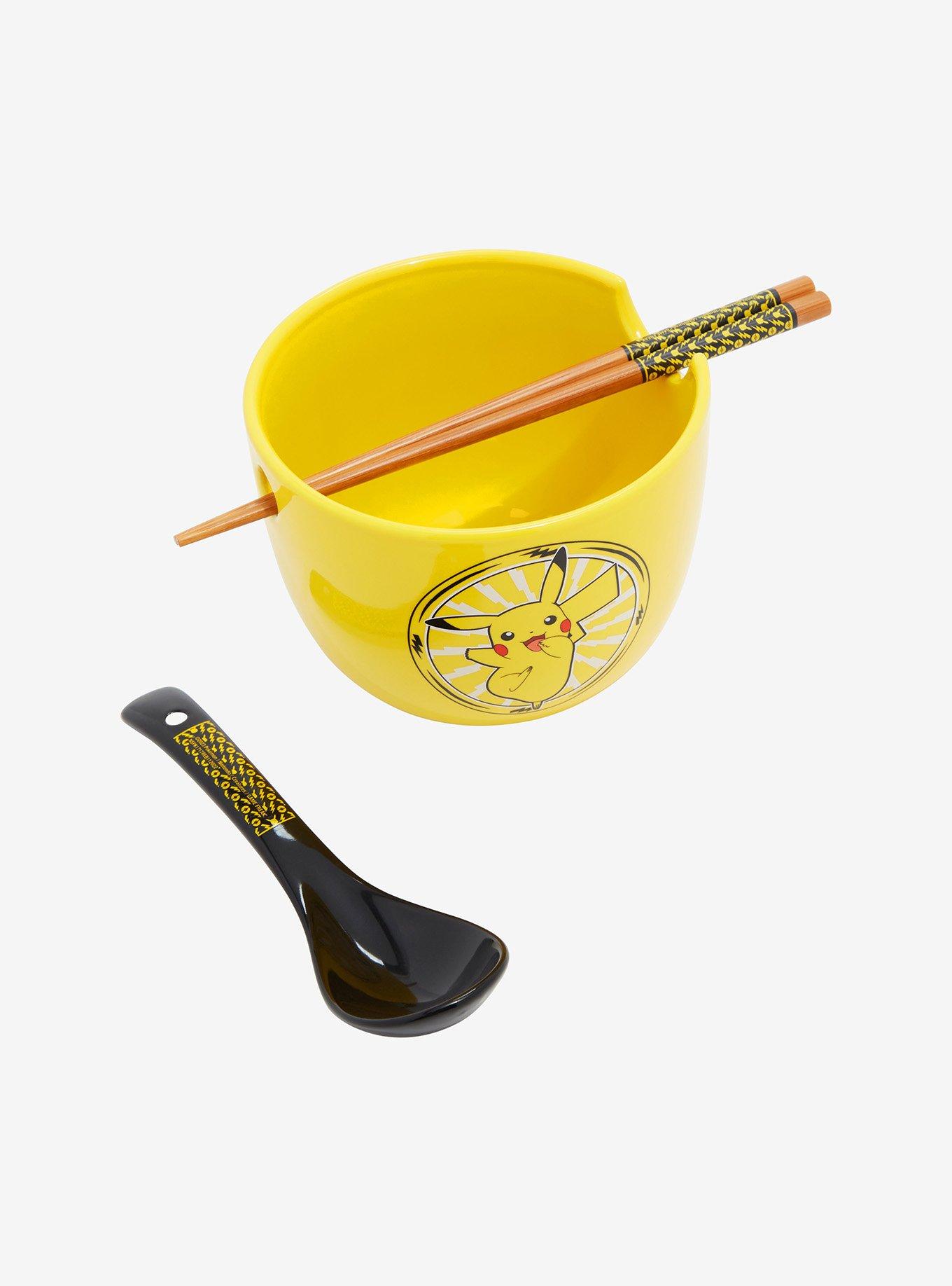 Pokemon Pikachu Ceramic Ramen Bowl with Chopsticks