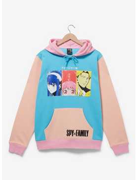 Spy x Family Panel Portrait Color Blocked Hoodie - BoxLunch Exclusive, , hi-res
