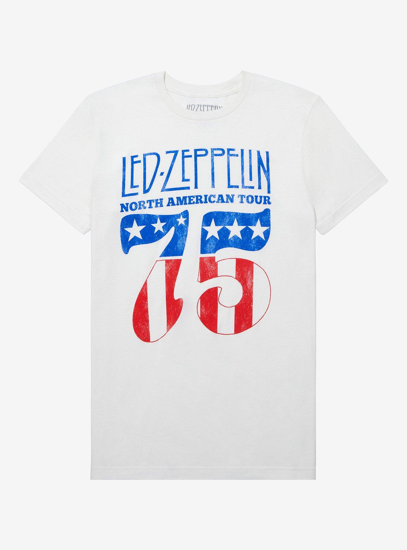 Led zeppelin 1975 tour cheap t shirt