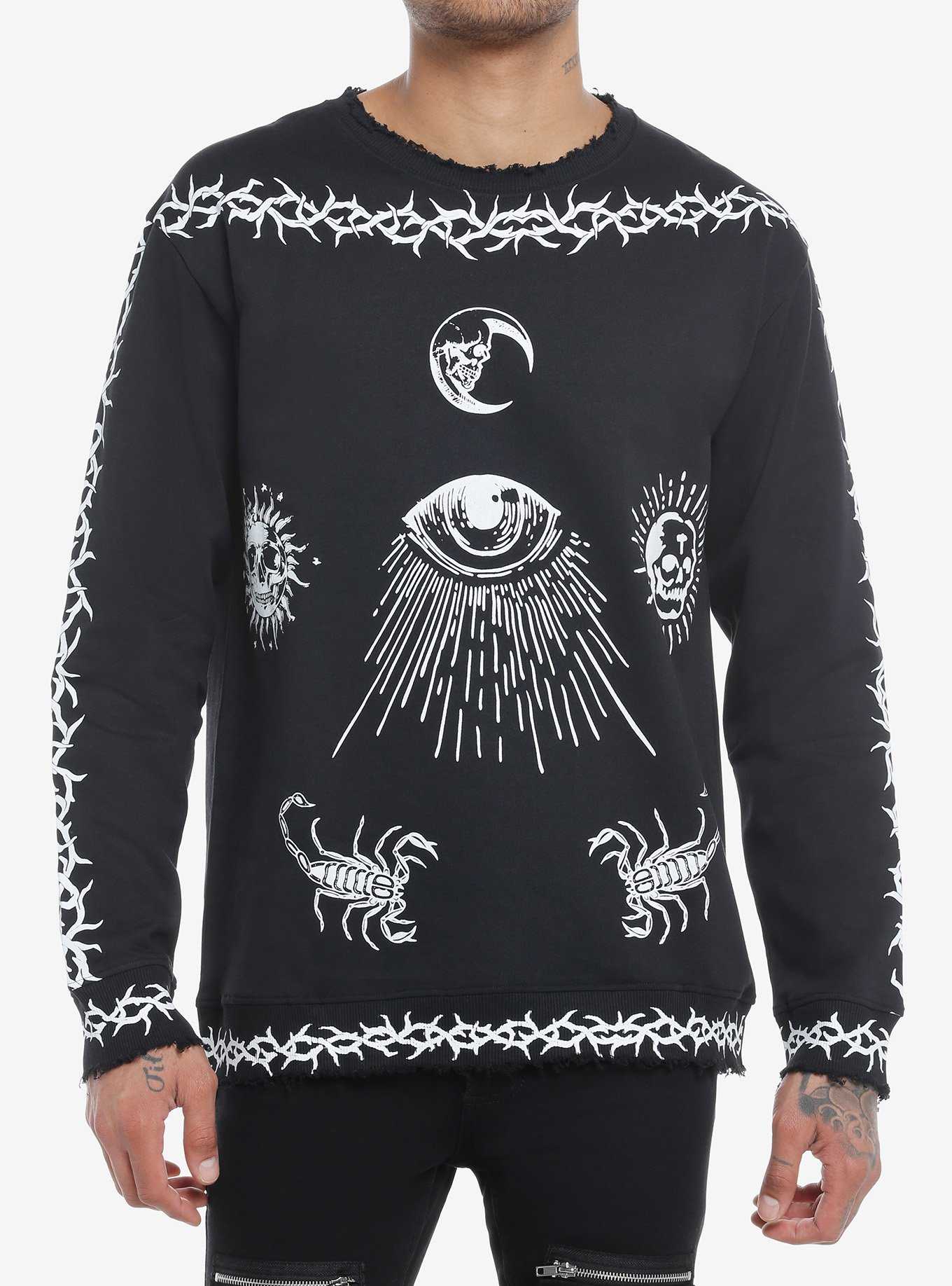 Vines Occult Symbols Long-Sleeve Sweatshirt, , hi-res