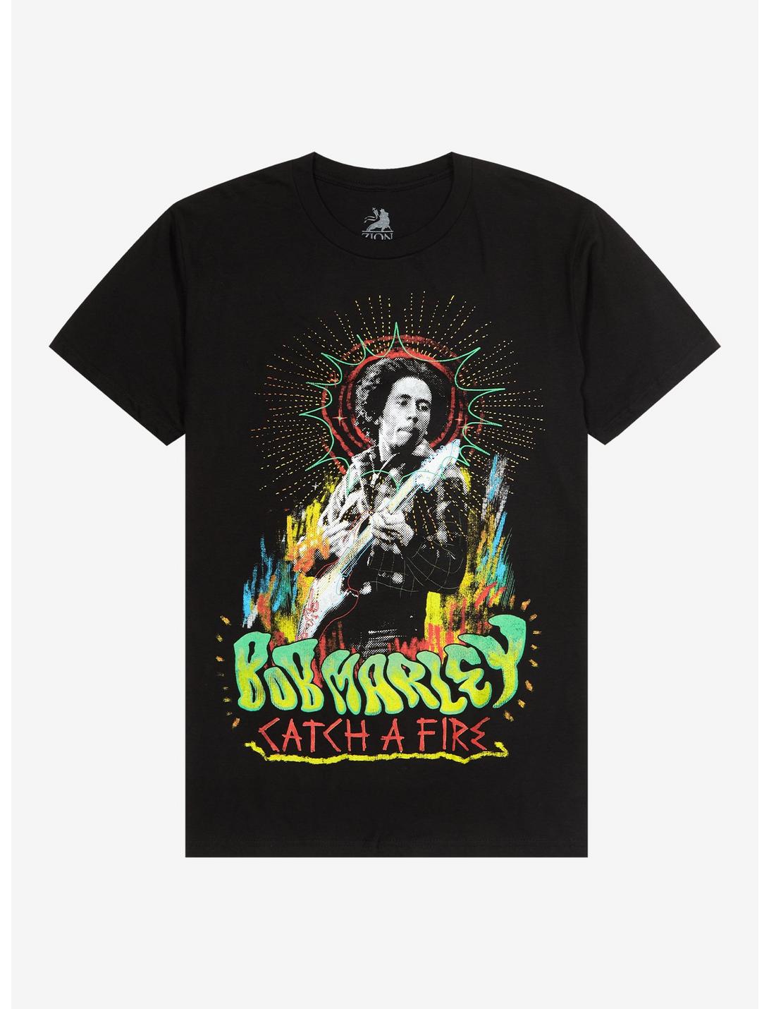 Bob Marley And The Wailers Catch A Fire Tracklist T-Shirt, BLACK, hi-res