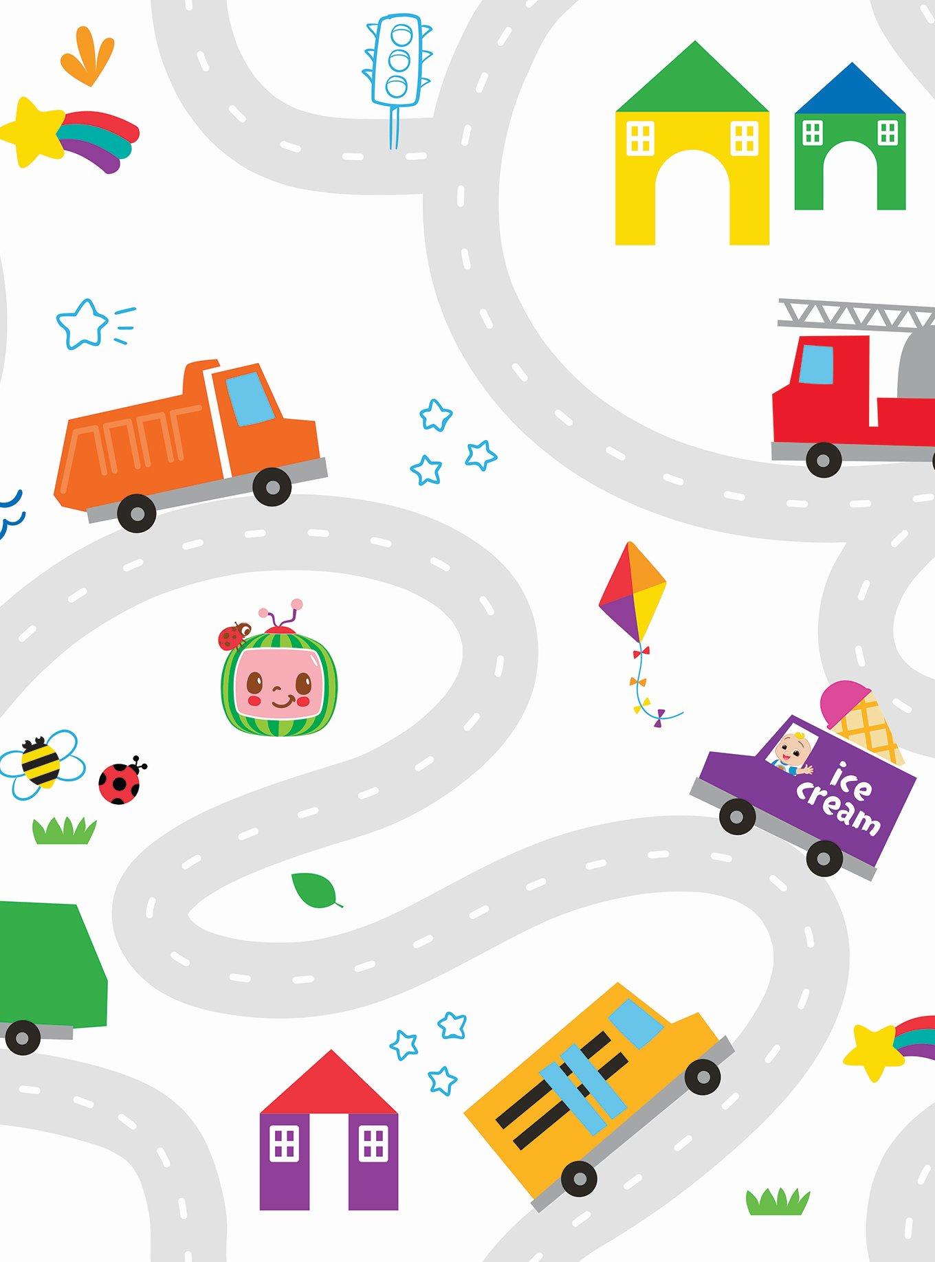 CoComelon Road Map Peel & Stick Wallpaper, , hi-res