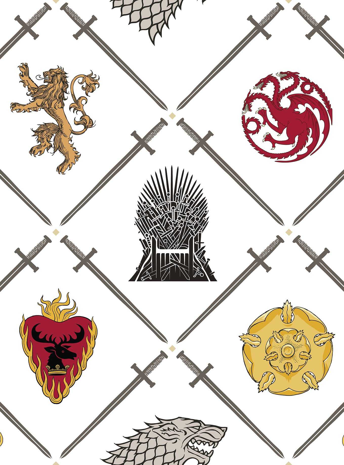 Game of Thrones House Sigils Peel & Stick Wallpaper, , hi-res