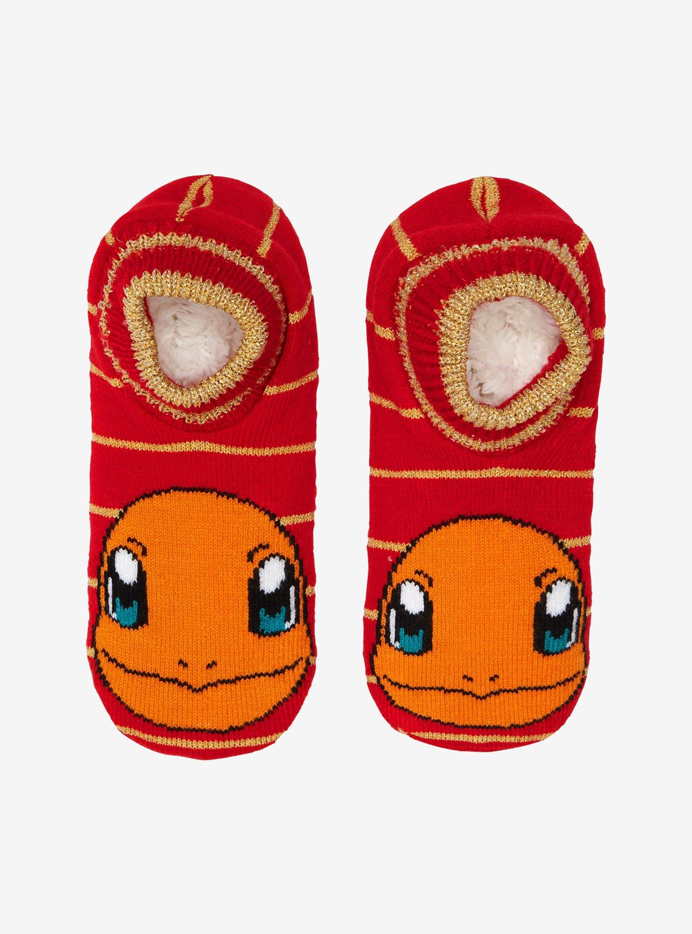 Pokémon Charmander Striped Slipper Socks - BoxLunch Exclusive, , hi-res