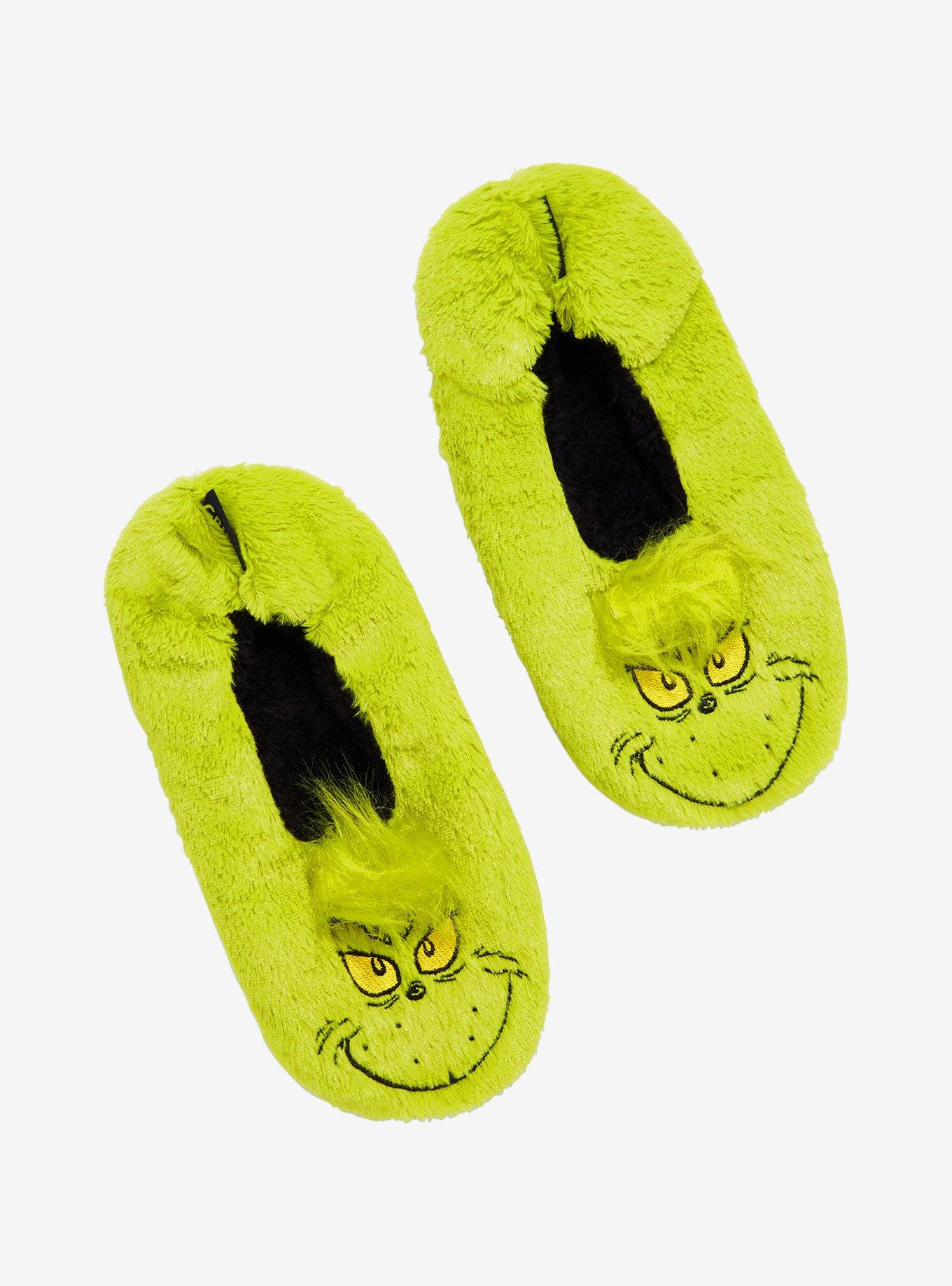 How the Grinch Stole Christmas Figural Grinch Slipper Socks - BoxLunch ...