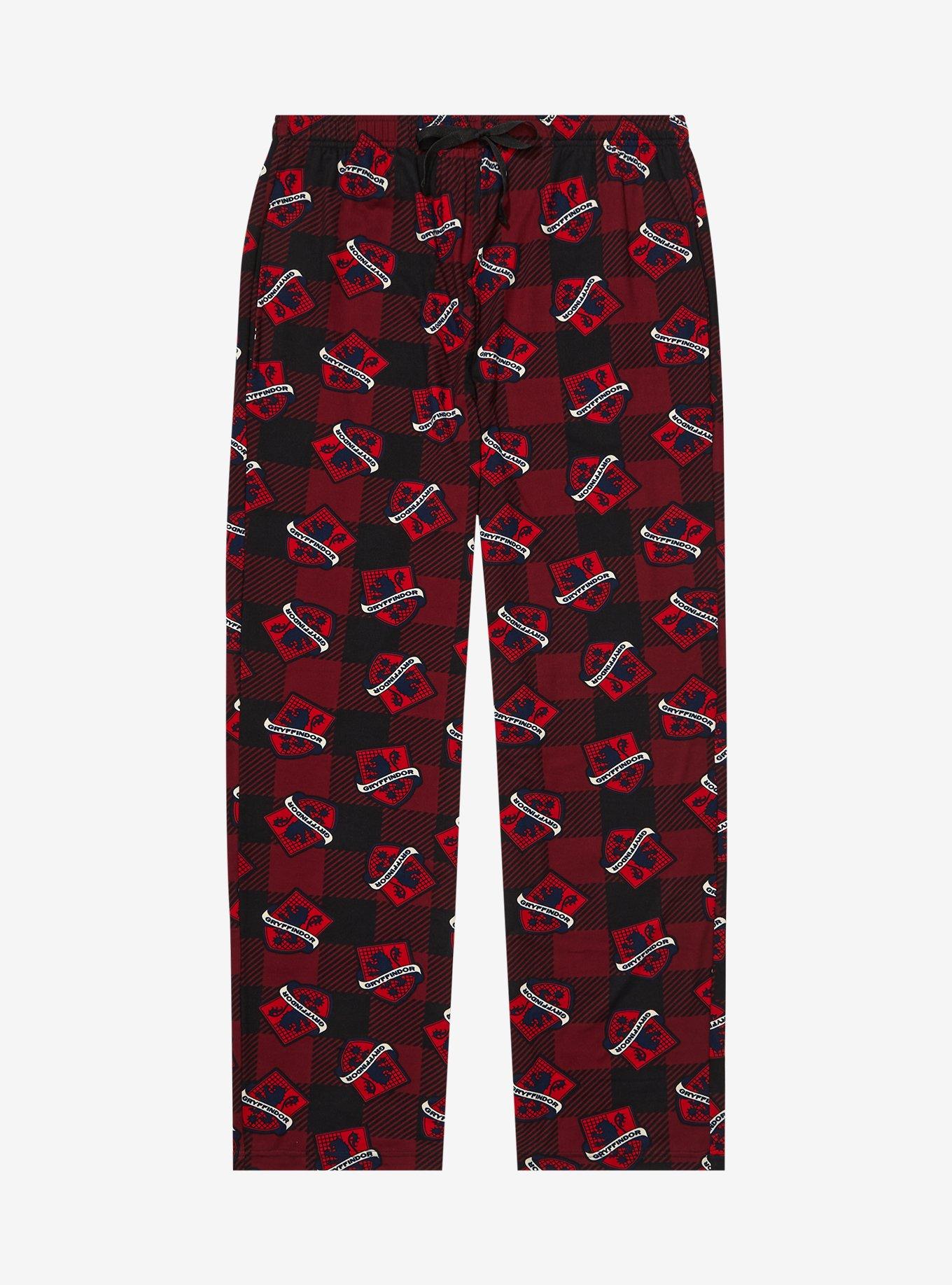 Harry Potter Plaid Gryffindor Allover Print Sleep Pants BoxLunch Exclusive