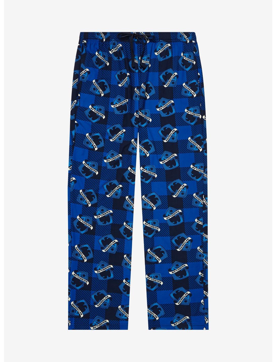 Harry Potter Plaid Ravenclaw Allover Print Sleep Pants - BoxLunch Exclusive, BLUE, hi-res