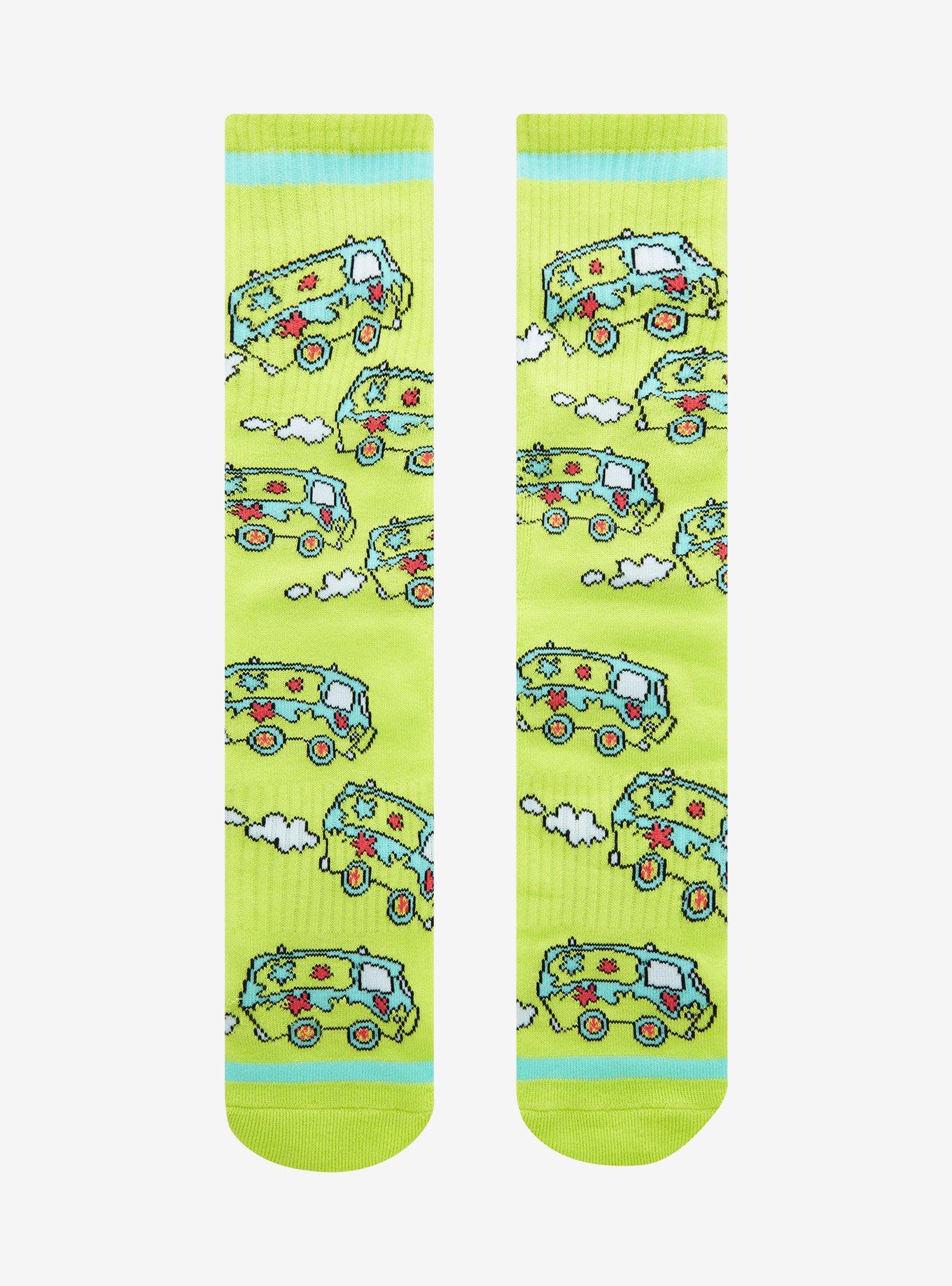 Scooby-Doo Mystery Machine Allover Print Crew Socks - BoxLunch Exclusive, , hi-res