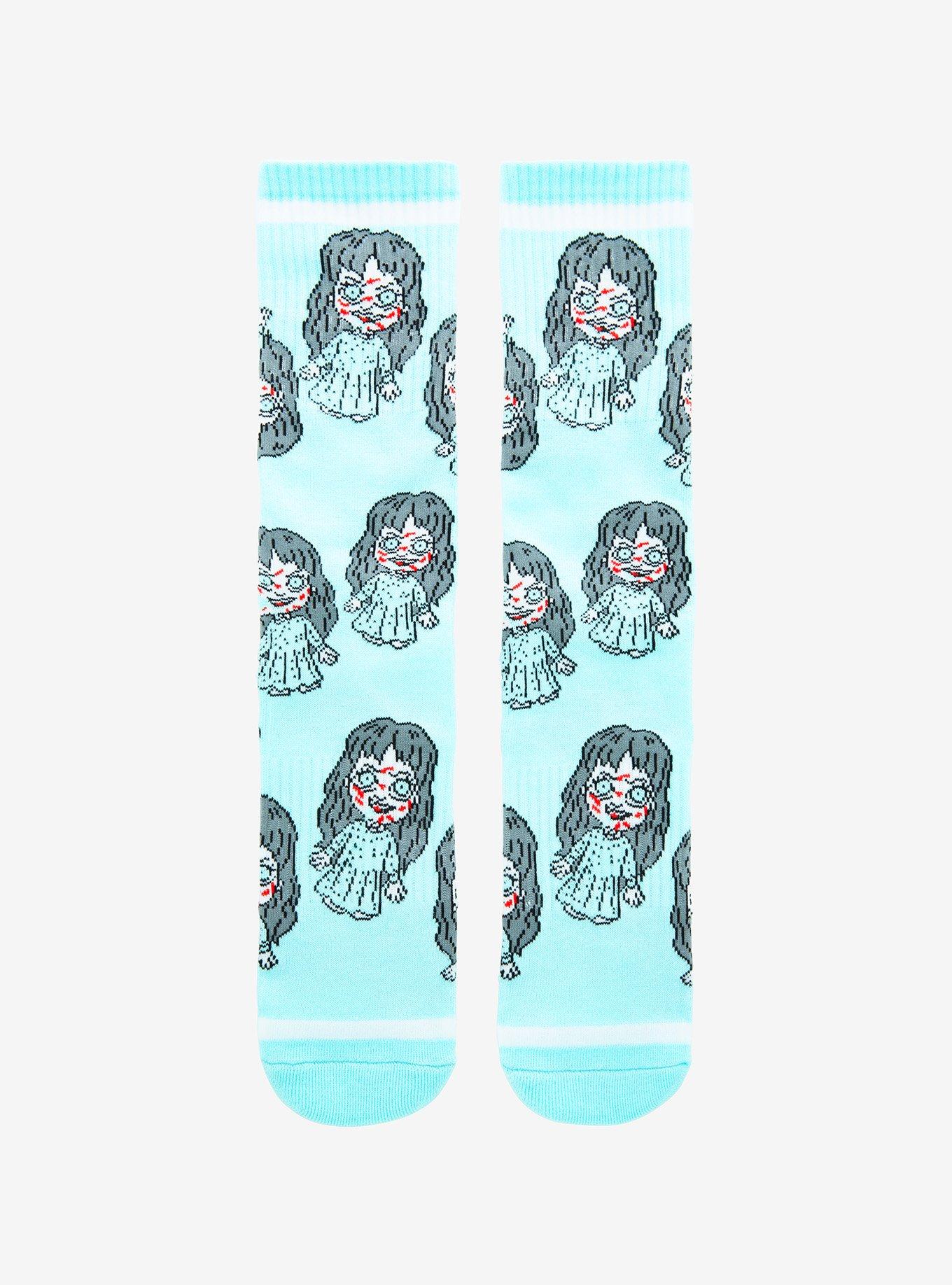 The Exorcist Regan Allover Print Crew Socks - BoxLunch Exclusive, , hi-res