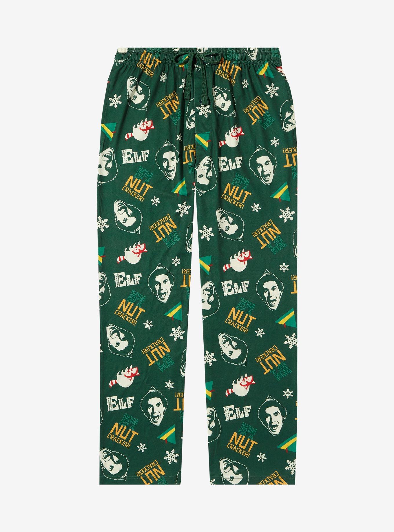 Elf Buddy Allover Print Sleep Pants - BoxLunch Exclusive, ARMY GREEN, hi-res