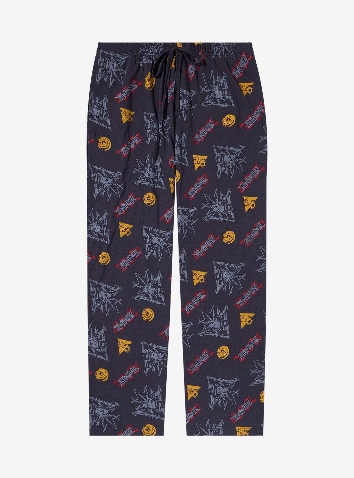 Yu-Gi-Oh! Icons Allover Print Sleep Pants, BLACK, hi-res