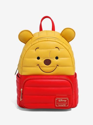 disney winnie the pooh 95th anniversary mini backpack Loungefly Character Clouds The top flap features a 3D molded metal charm of Winnie the Pooh Winnie The Pooh: 95th Anniversary