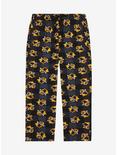 Harry Potter Plaid Hufflepuff Allover Print Plus Size Sleep Pants - BoxLunch Exclusive, GREY, hi-res