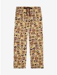 Harry Potter Hogwarts Portraits Allover Print Sleep Pants - BoxLunch Exclusive , PALE YELLOW, hi-res