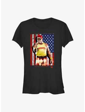 WWE Hulk Hogan American Flag Girls T-Shirt, , hi-res