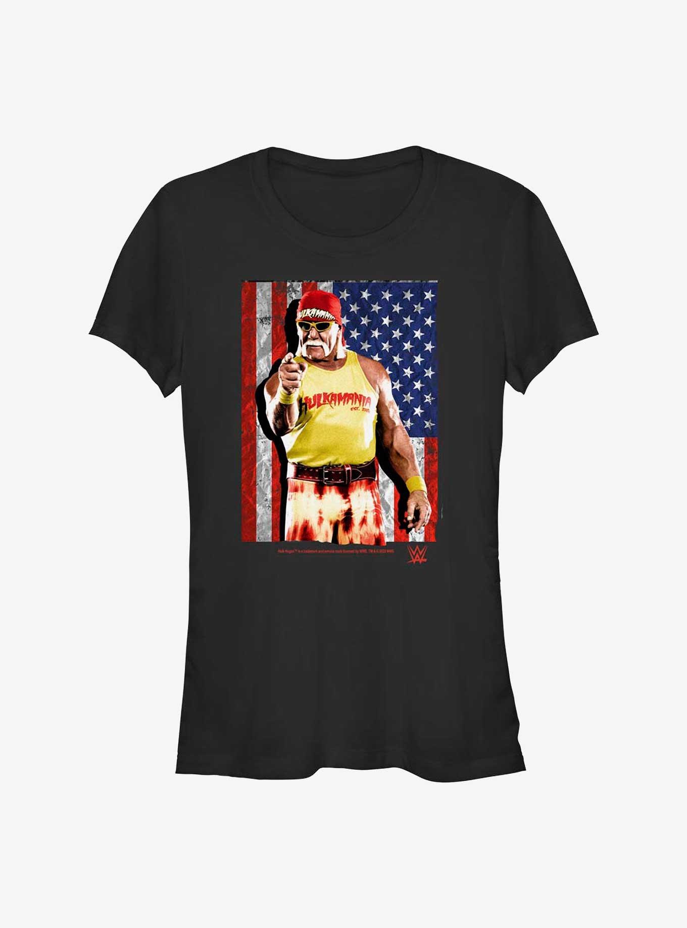 WWE Hulk Hogan American Flag Girls T-Shirt, , hi-res