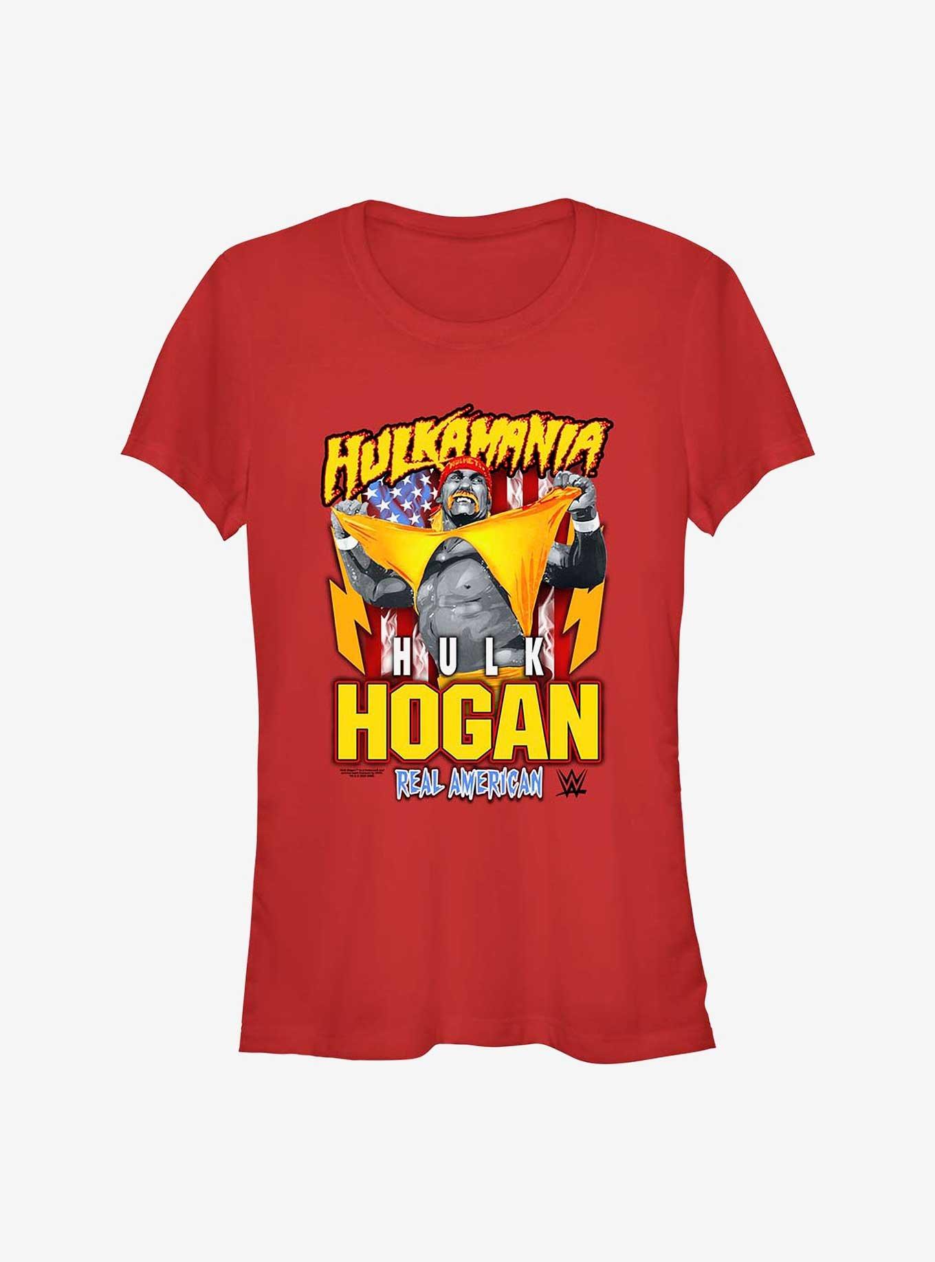 WWE Hulk Hogan Hulkamania Real American Girls T-Shirt, RED, hi-res