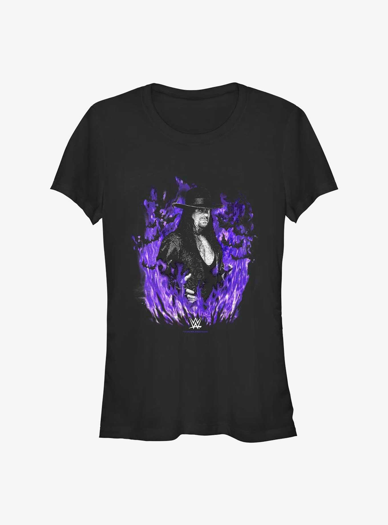 WWE The Undertaker Purple FlamesGirls T-Shirt, BLACK, hi-res