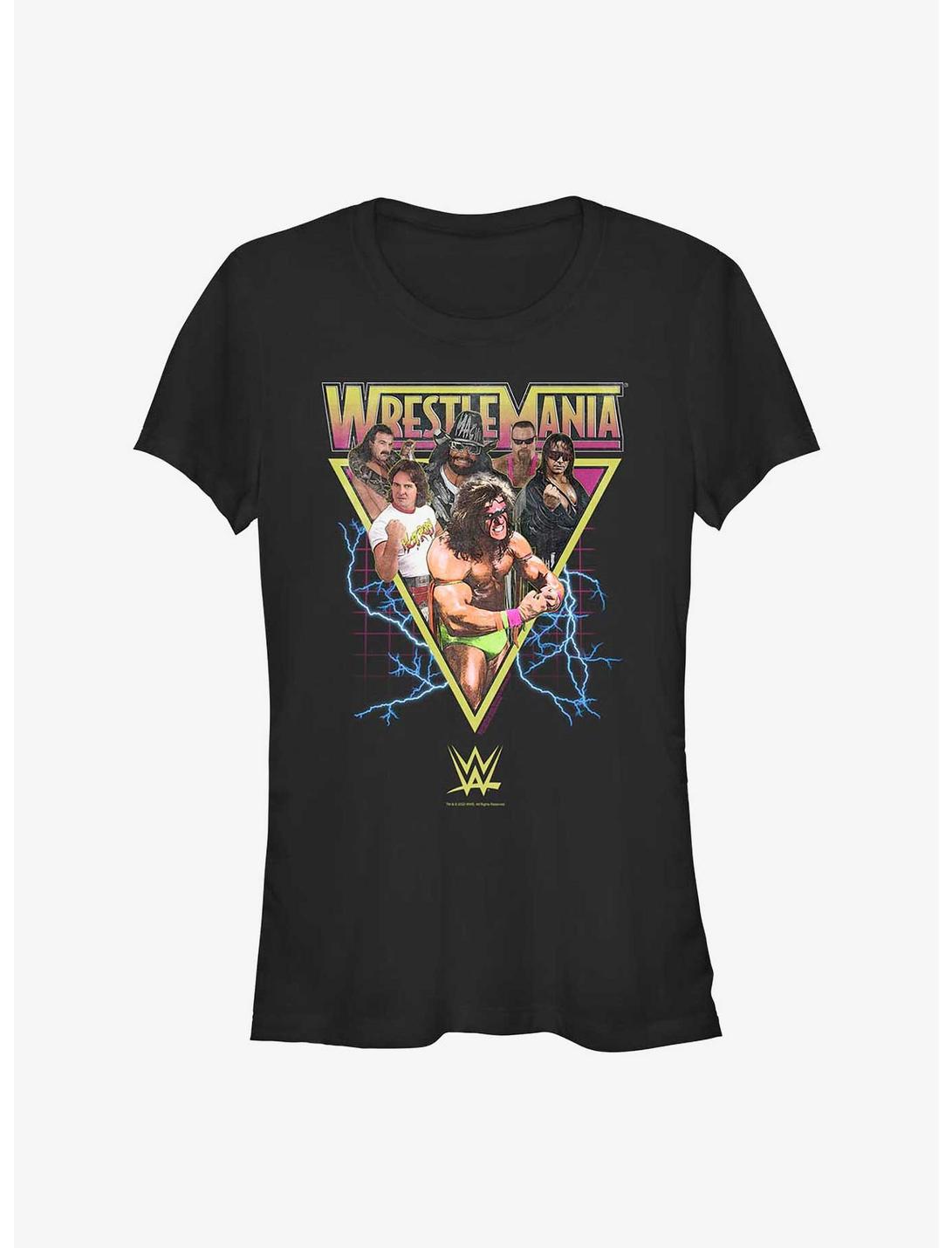 WWE Vintage WrestleMania Girls T-Shirt, BLACK, hi-res