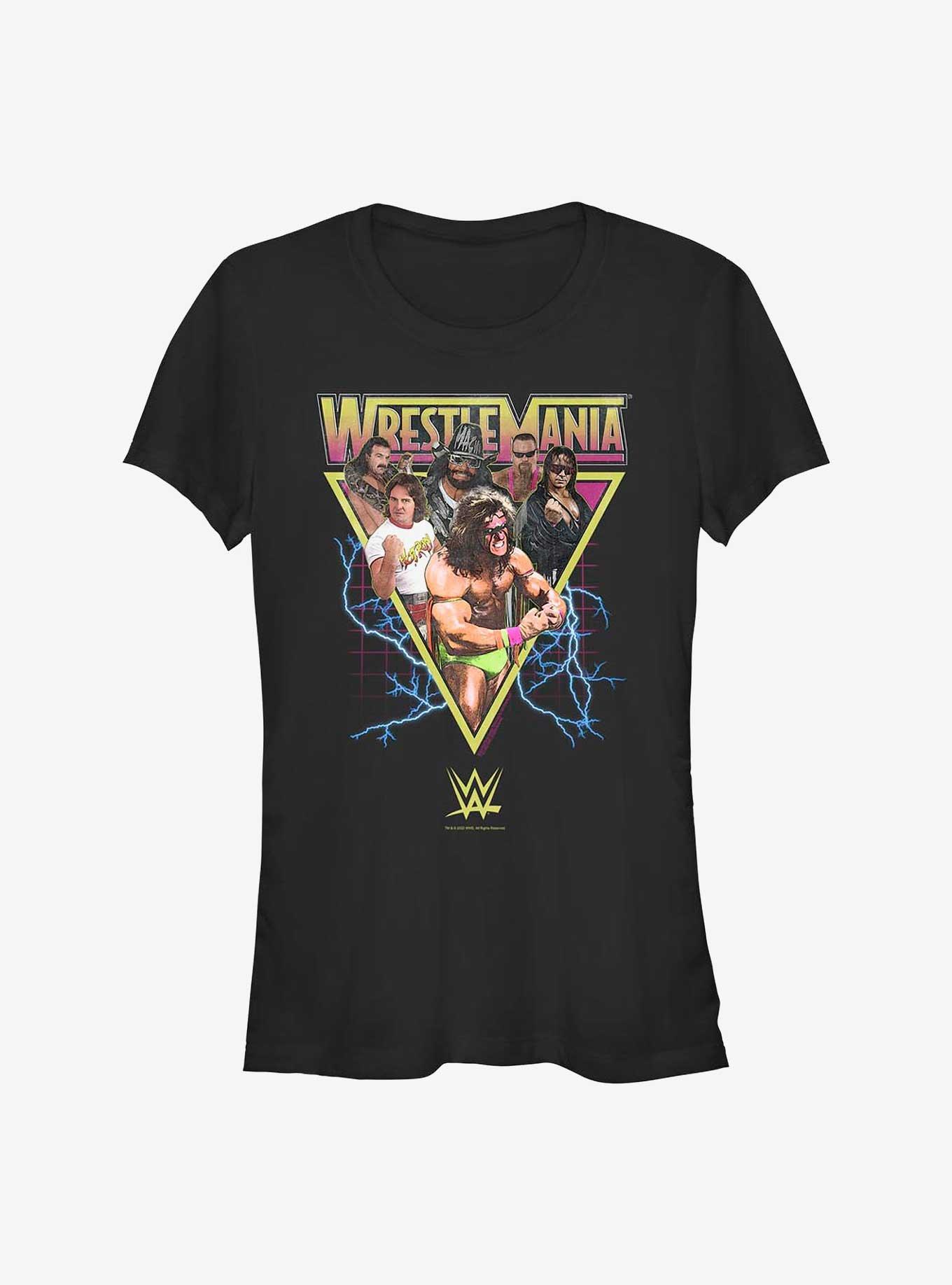 WWE Vintage WrestleMania Girls T-Shirt, BLACK, hi-res