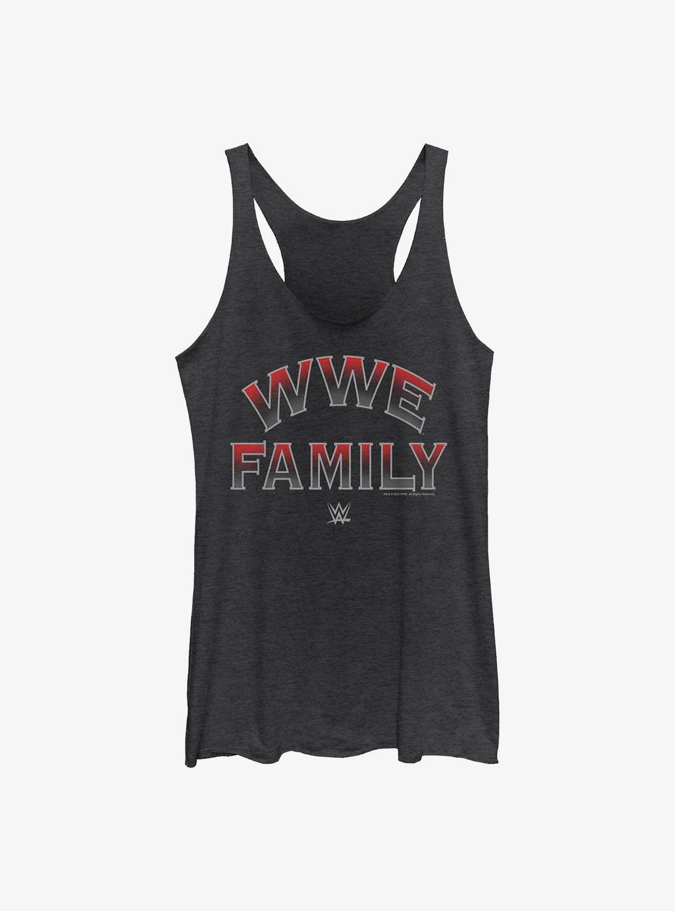 WWE Family Ombre Logo Girls Tank, BLK HTR, hi-res