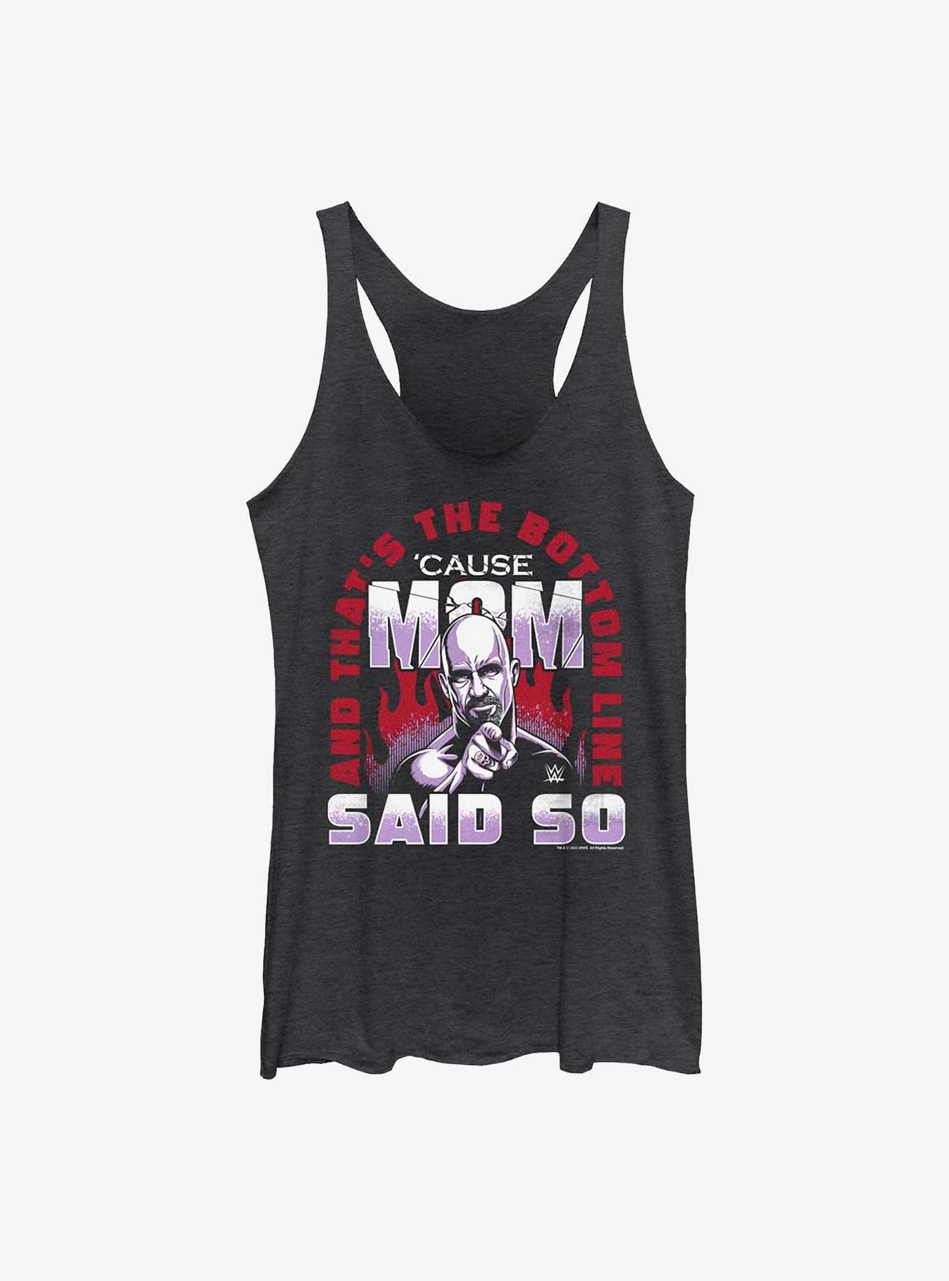 WWE Stone Cold Steve Austin Cause Mom Said So Girls Tank, BLK HTR, hi-res