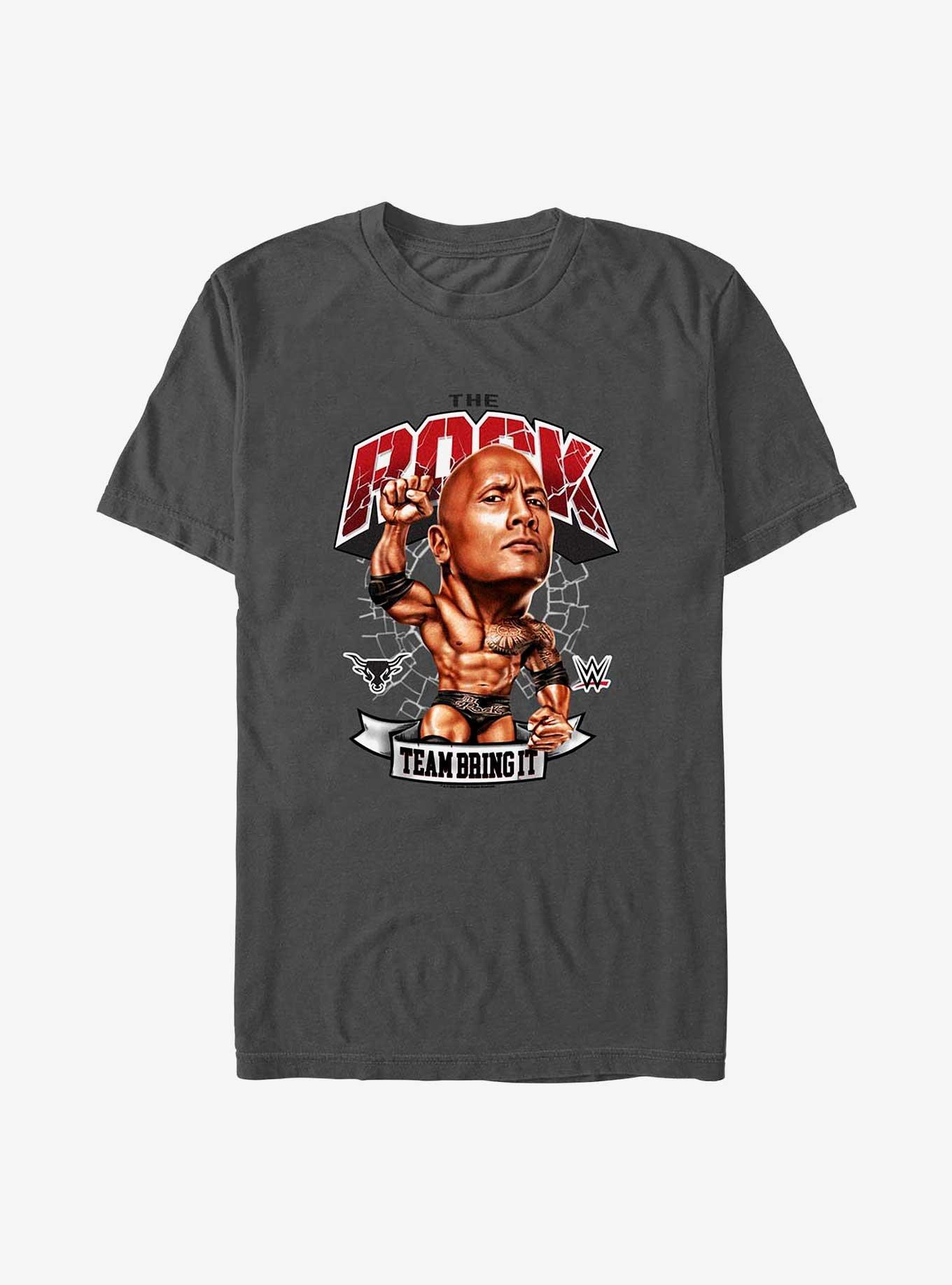 Rafflesia Arnoldi Du bliver bedre tynd WWE The Rock Team Bring It T-Shirt - GREY | Hot Topic