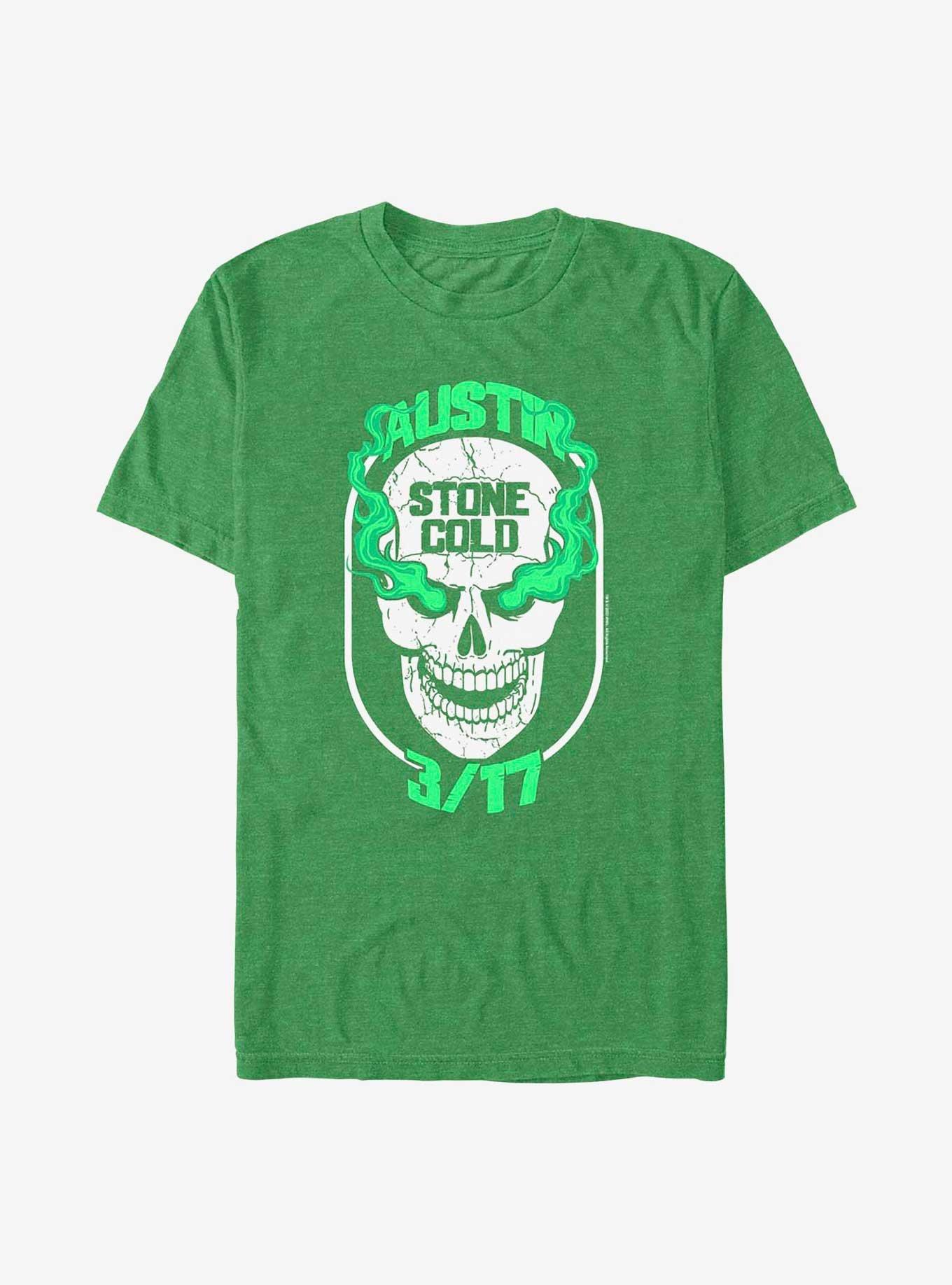 WWE Stone Cold Steve Austin Green Skull T-Shirt, KEL HTR, hi-res