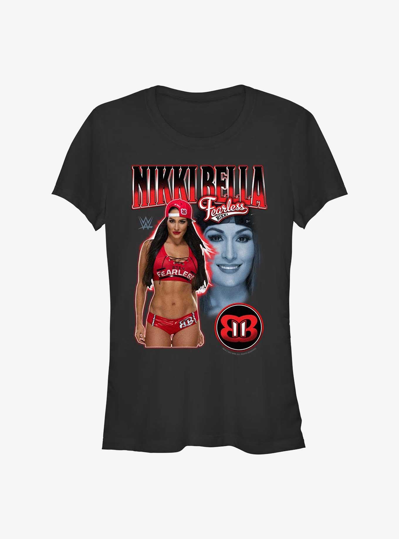 WWE The Bella Twins Nikki Bella Fearless Nikki Poster Girls T-Shirt, BLACK, hi-res