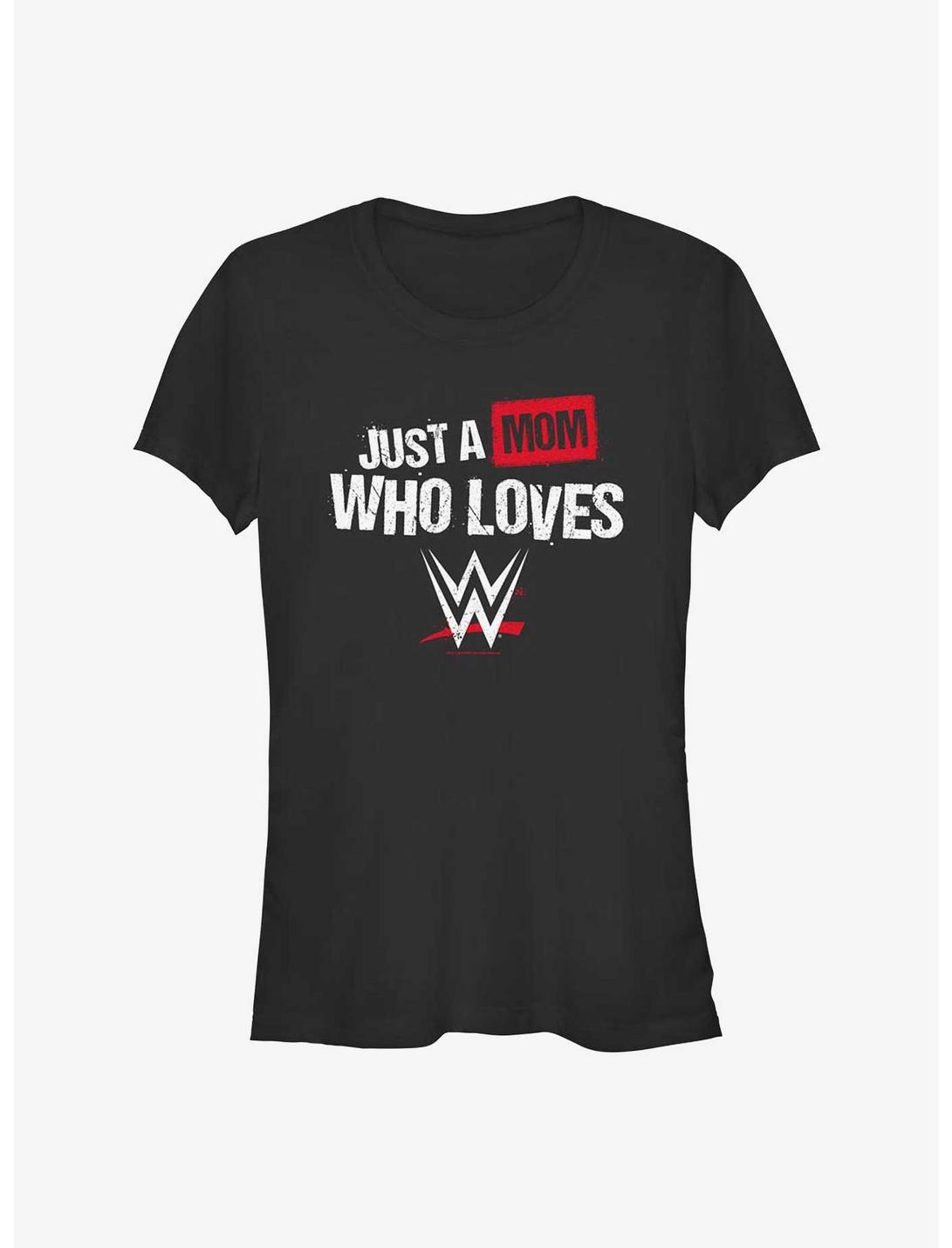 WWE Just A Mom Who Loves WWE  Girls T-Shirt, BLACK, hi-res