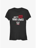 WWE Just A Mom Who Loves WWE  Girls T-Shirt, BLACK, hi-res