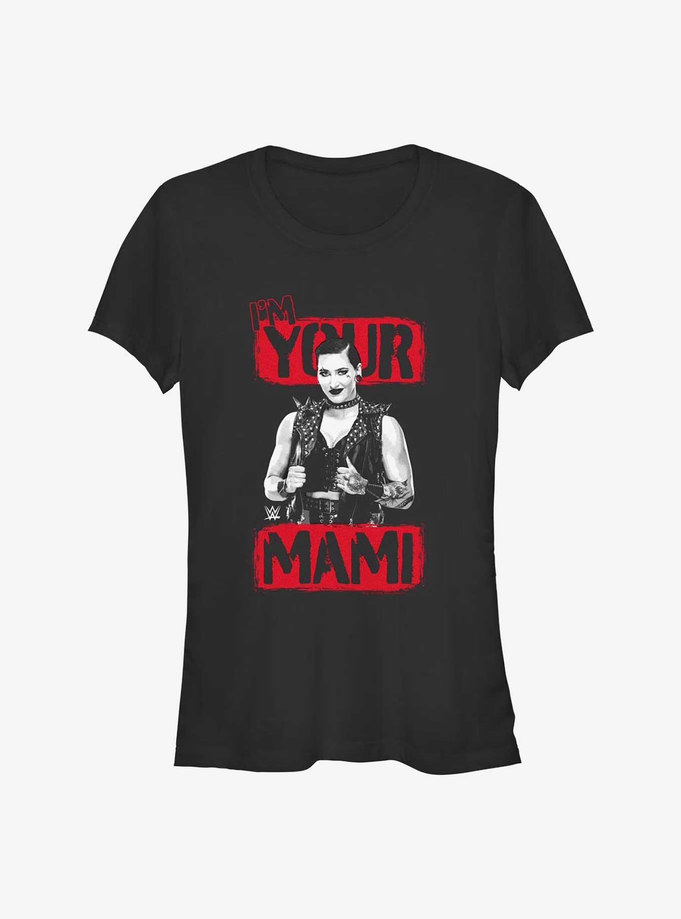WWE Rhea Ripley I'm Your Mami Girls T-Shirt - BLACK | Hot Topic