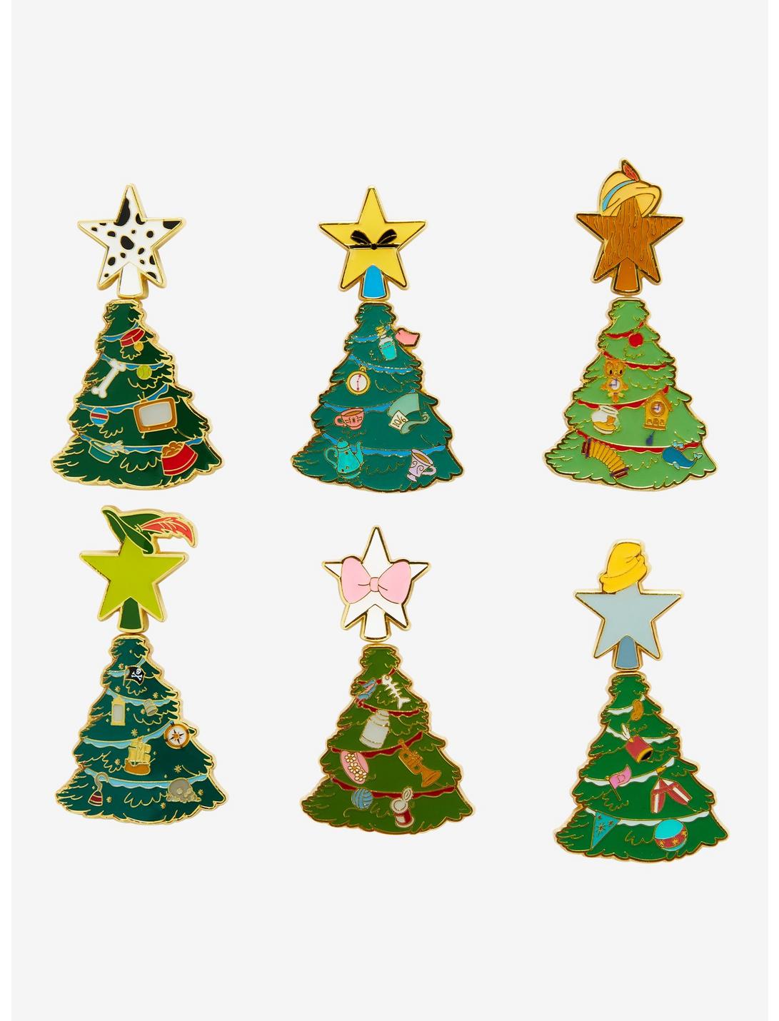 Loungefly Disney Christmas Tree Blind Box Enamel Pin Set - BoxLunch Exclusive, , hi-res