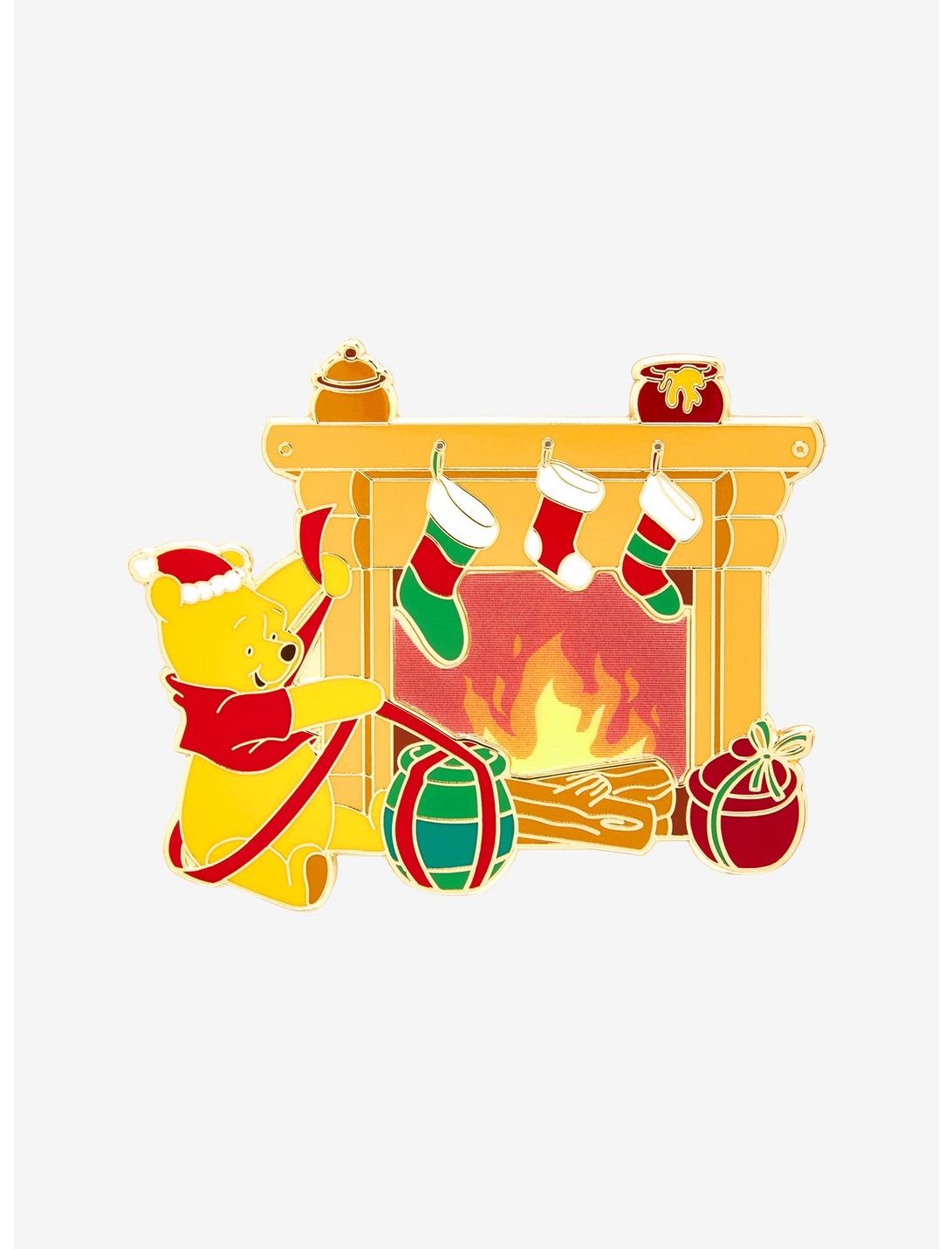 Loungefly Disney Winnie the Pooh Fireplace Lenticular Limited Edition Enamel Pin - BoxLunch Exclusive, , hi-res