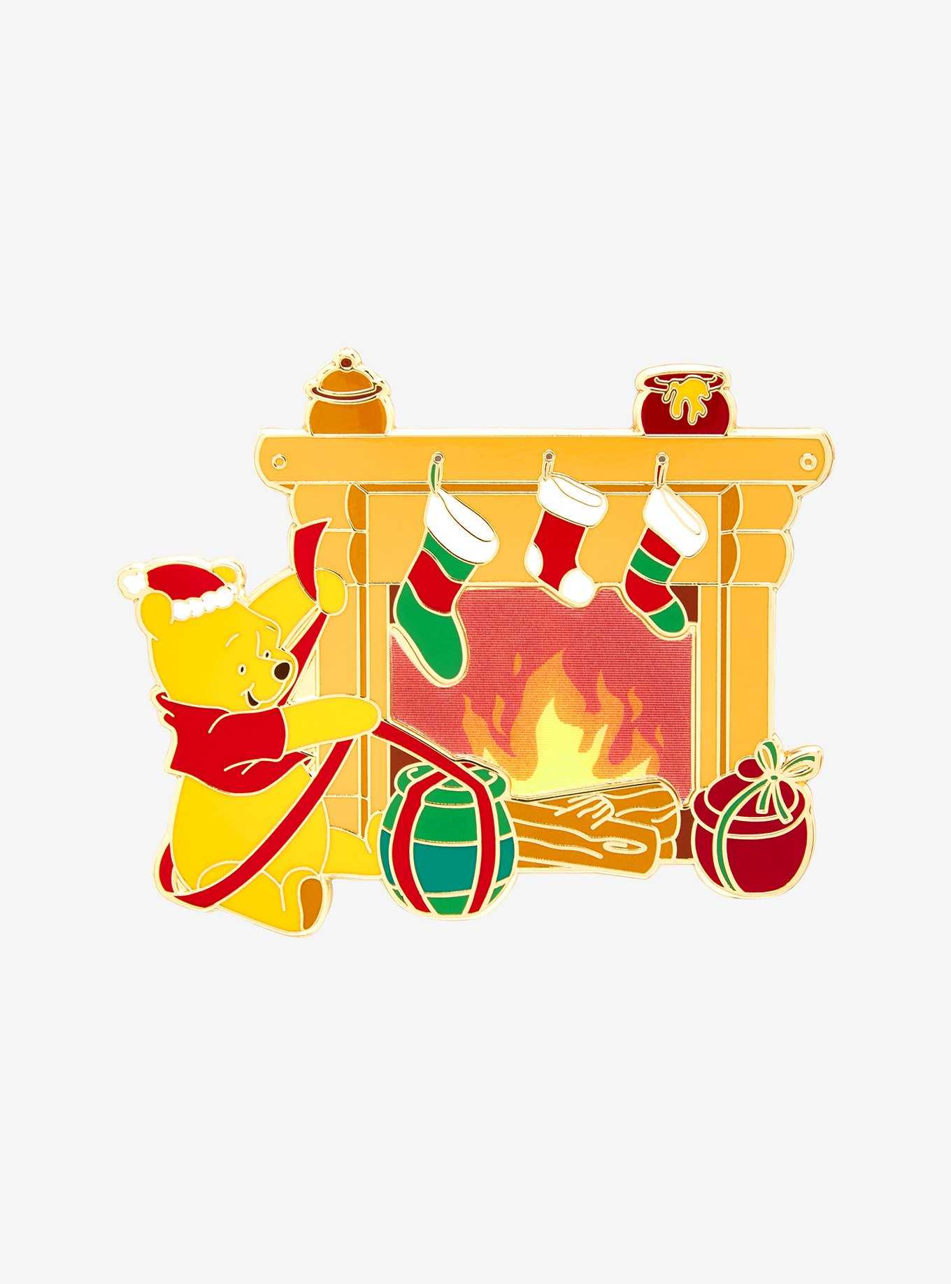 Loungefly Disney Winnie the Pooh Fireplace Lenticular Limited Edition Enamel Pin - BoxLunch Exclusive, , hi-res