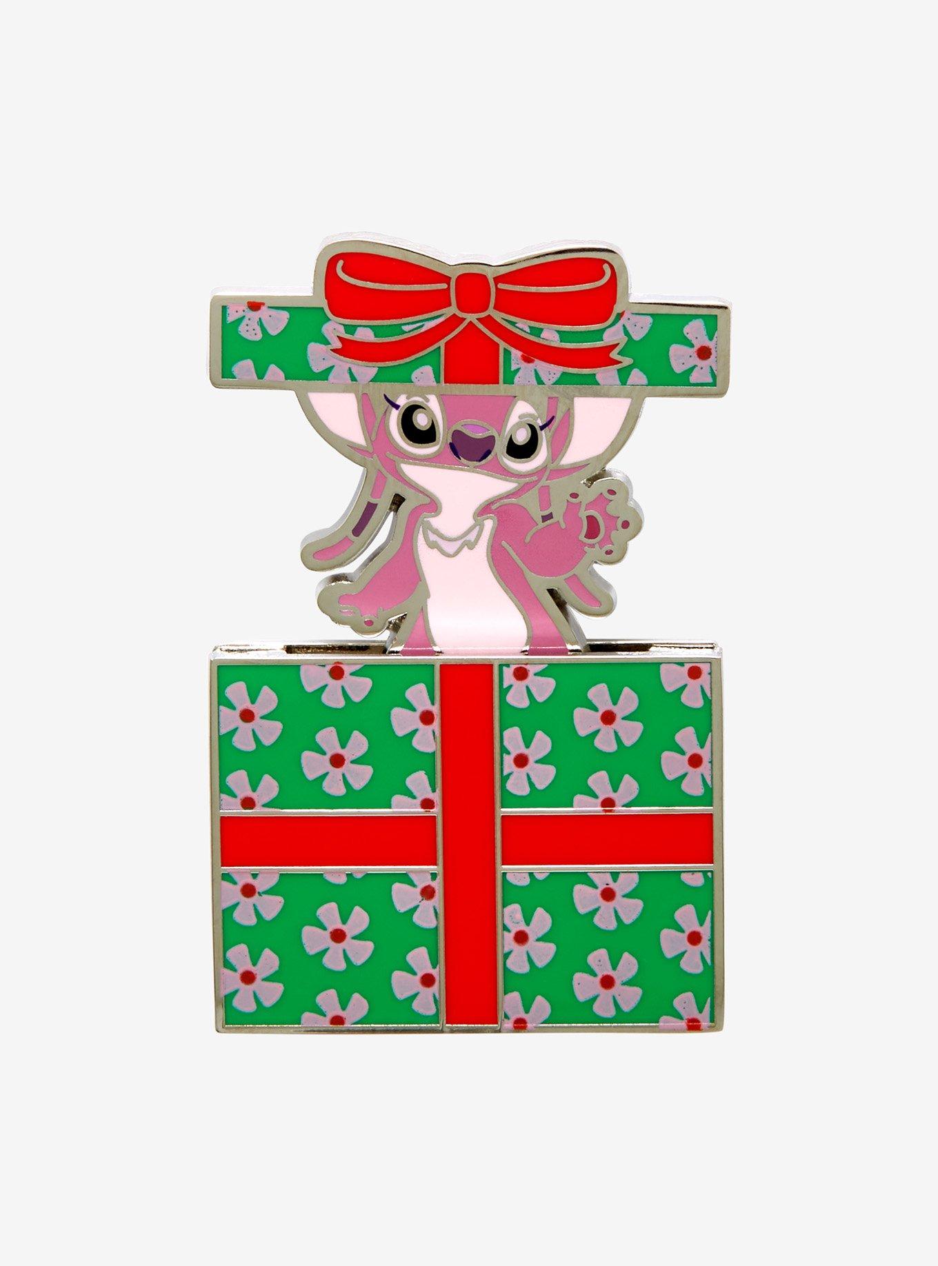 Loungefly Disney Lilo & Stitch: The Series Angel Present Sliding Enamel Pin - BoxLunch Exclusive, , hi-res
