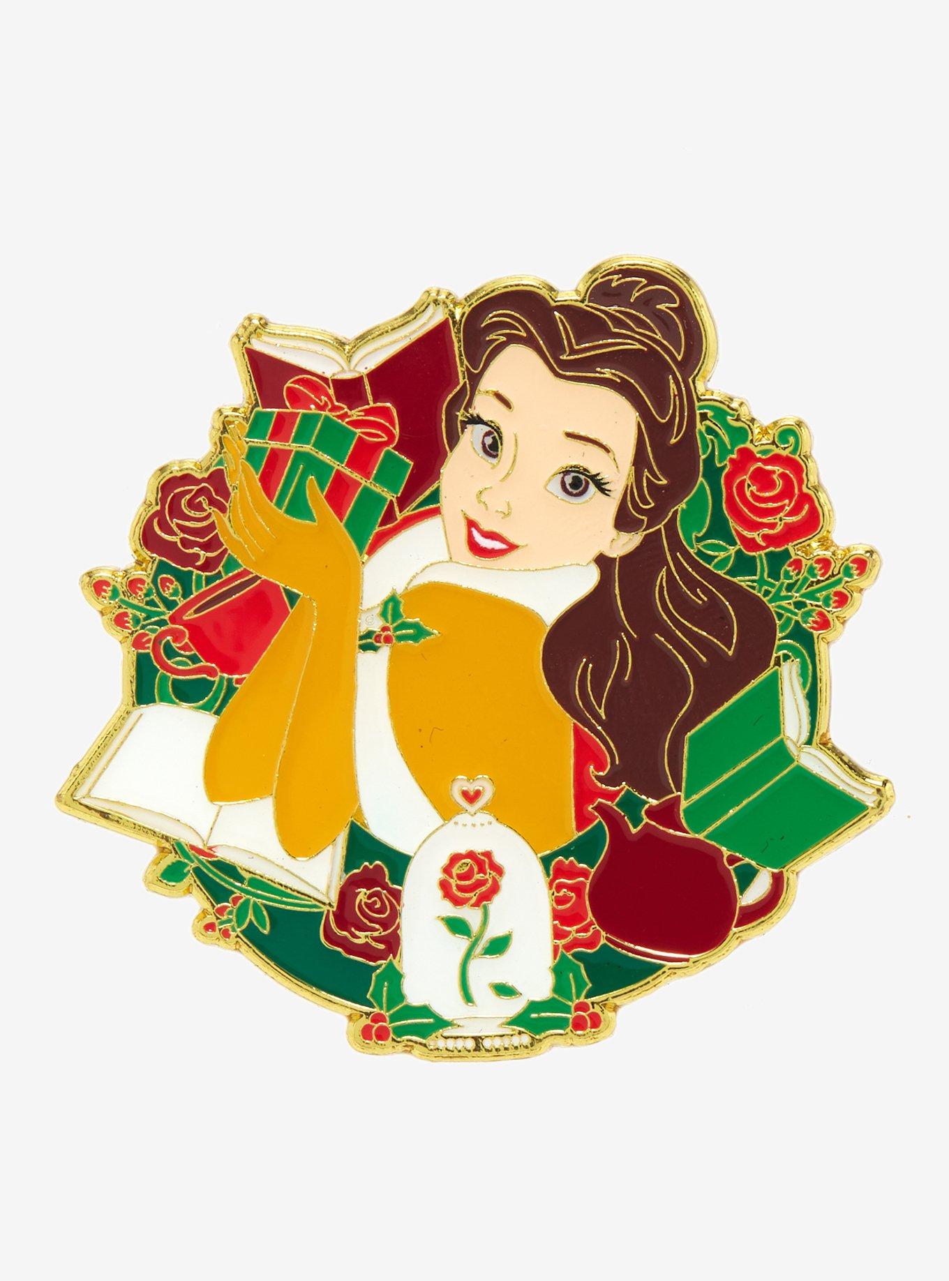 Loungefly Disney Beauty and the Beast Belle Wreath Enamel Pin - BoxLunch Exclusive, , hi-res