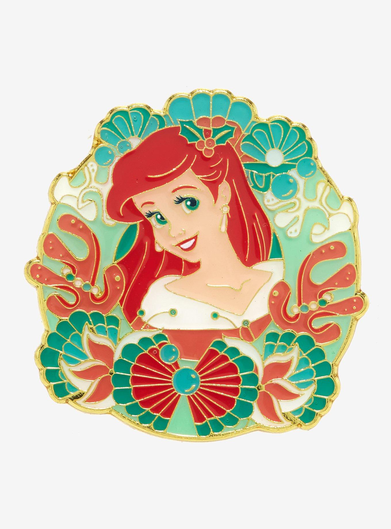 Loungefly Disney The Little Mermaid Ariel Wreath Enamel Pin - BoxLunch Exclusive, , hi-res
