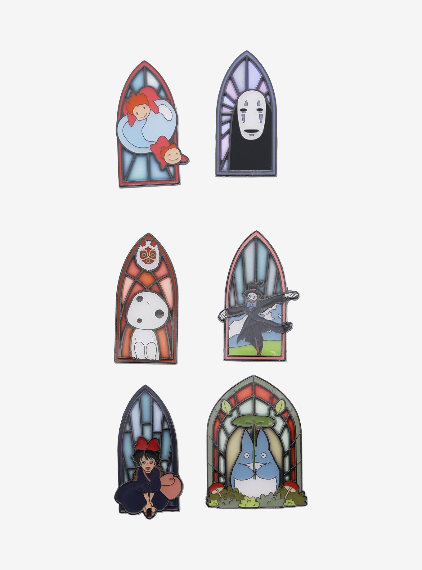 Loungefly Studio Ghibli Stained Glass Portrait Blind Box Enamel Pin - BoxLunch Exclusive, , hi-res