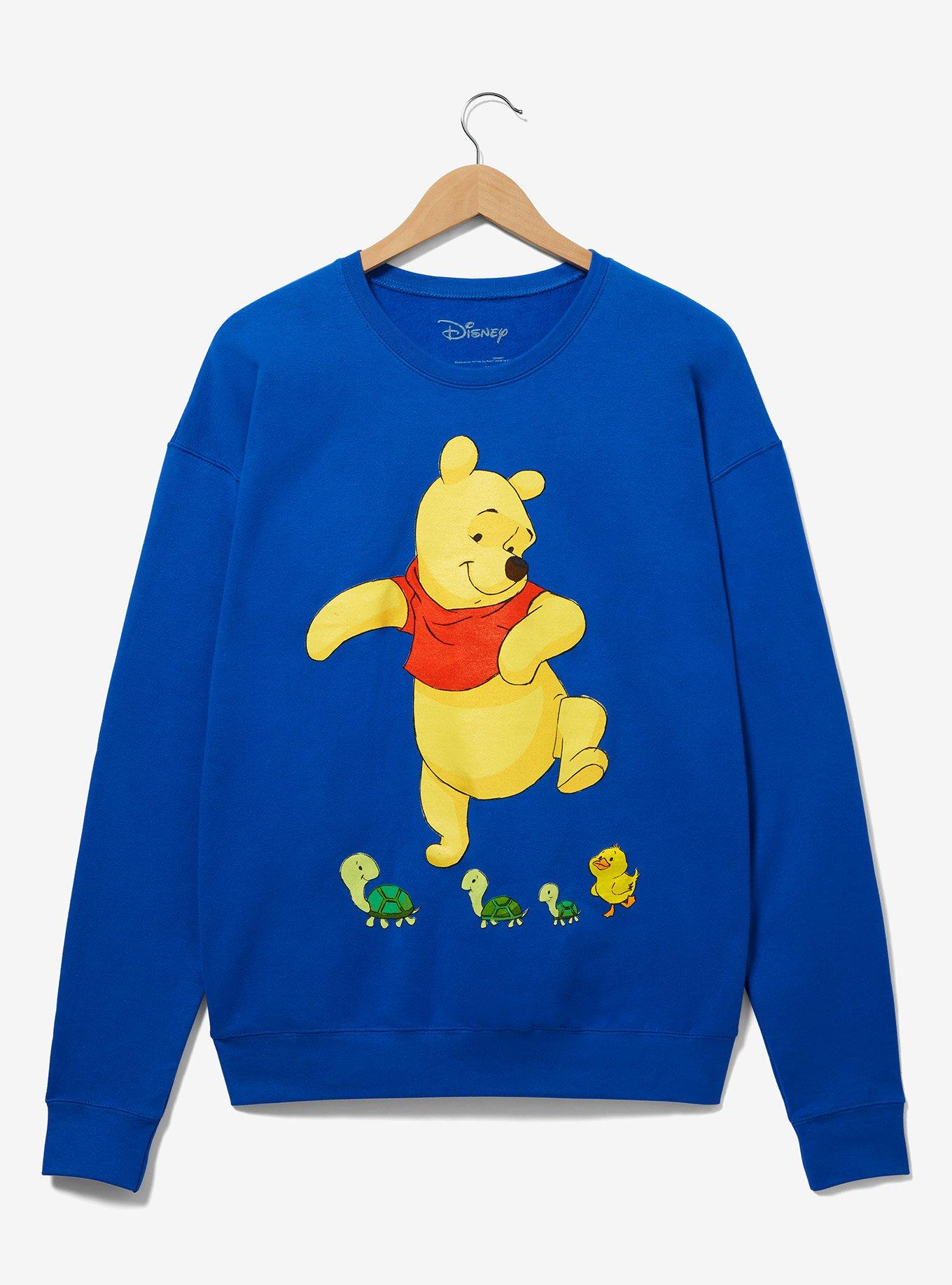 Disney Winnie the Pooh Pooh Bear & Turtles Crewneck - BoxLunch Exclusive, BLUE, hi-res